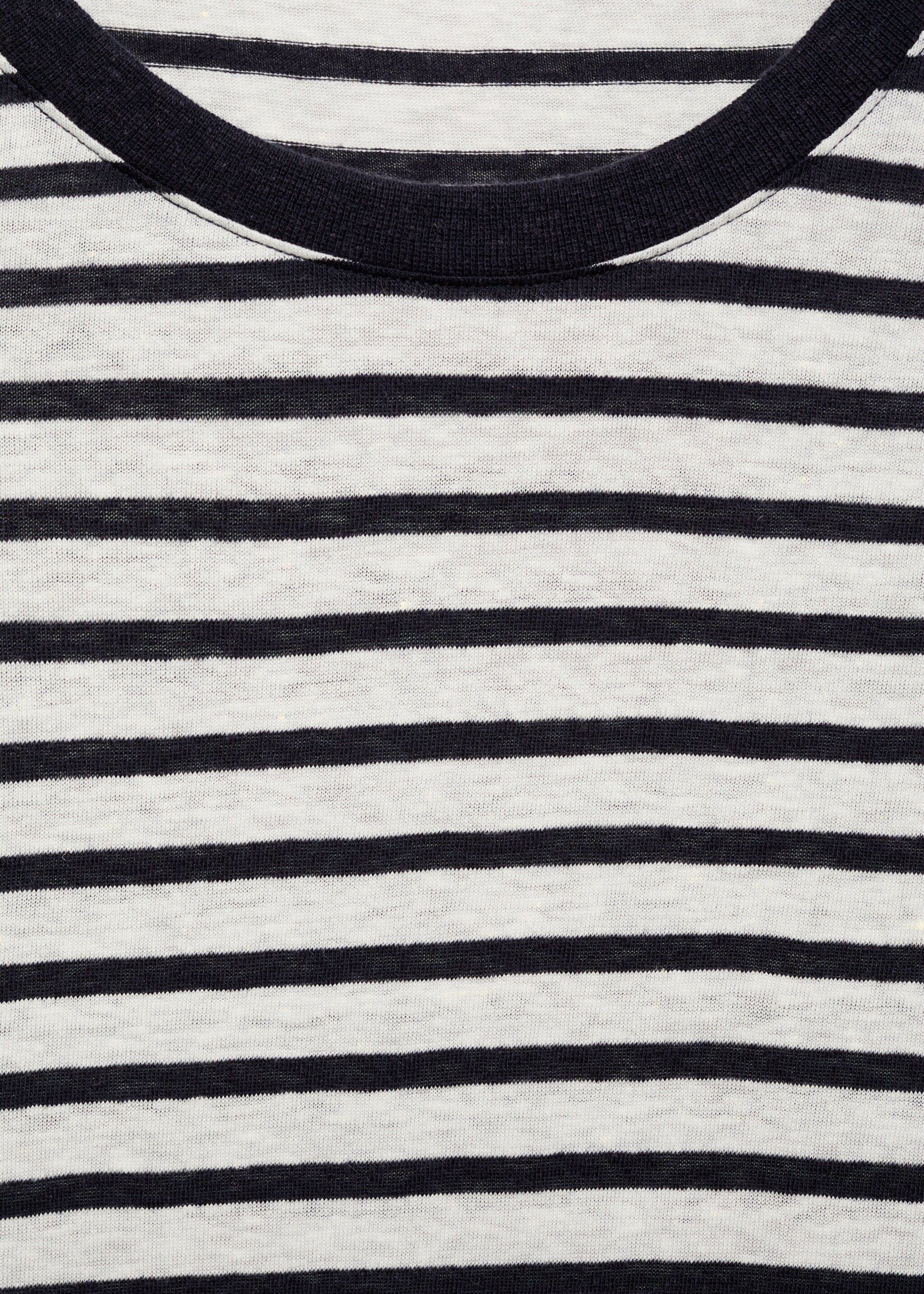 Gestreept linnen slim-fit T-shirt - Detail van het artikel 8