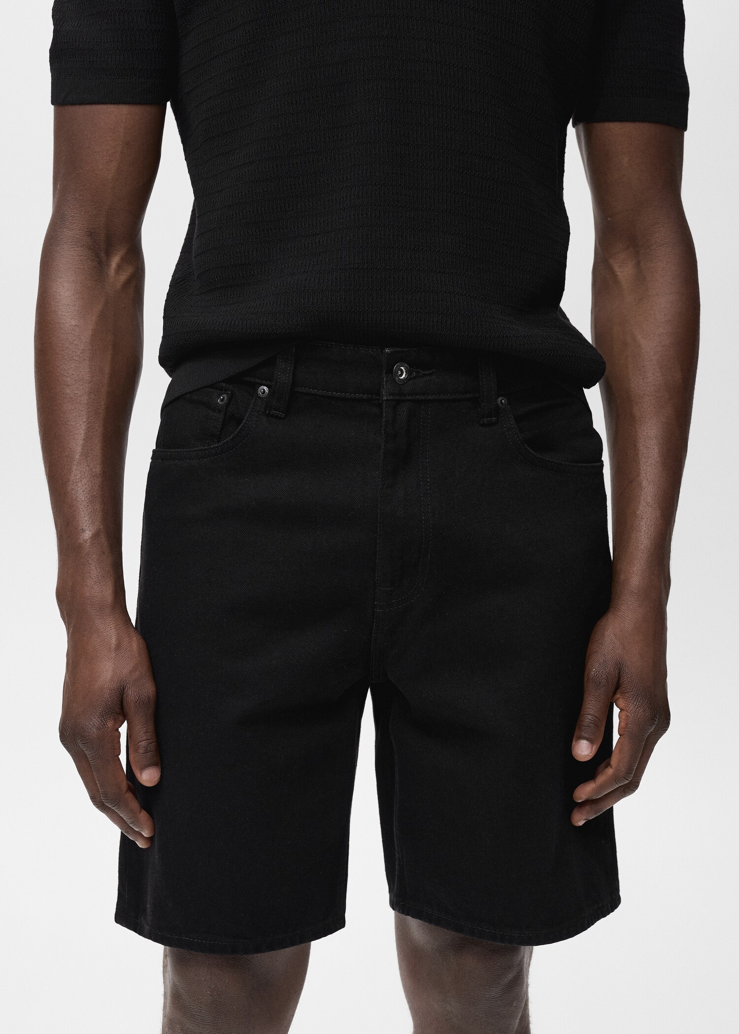 Бермуды regular fit из денима - Деталь изделия 1