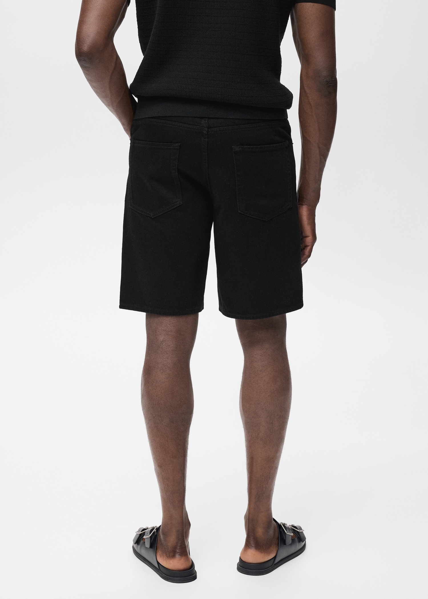 Бермуды regular fit из денима - Обратная сторона изделия