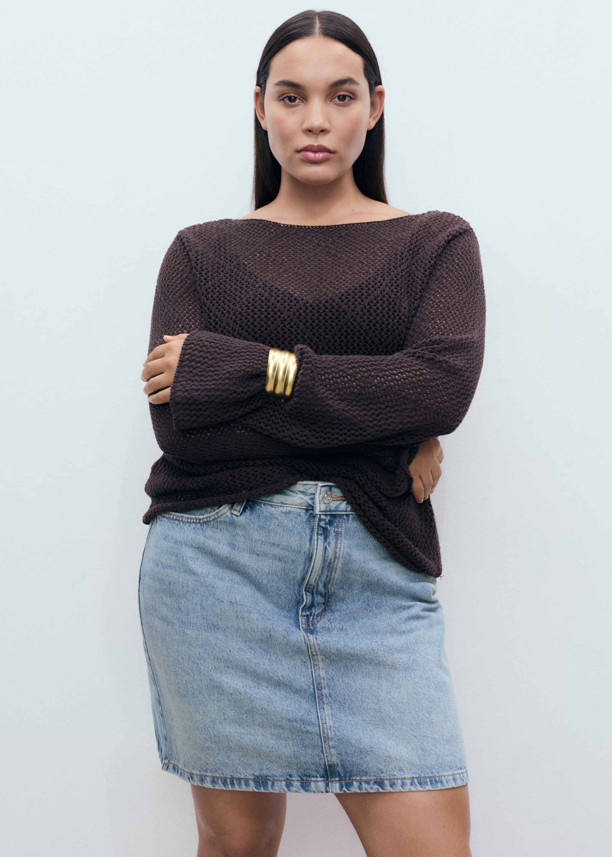 Denim short skirt - Details of the article 5