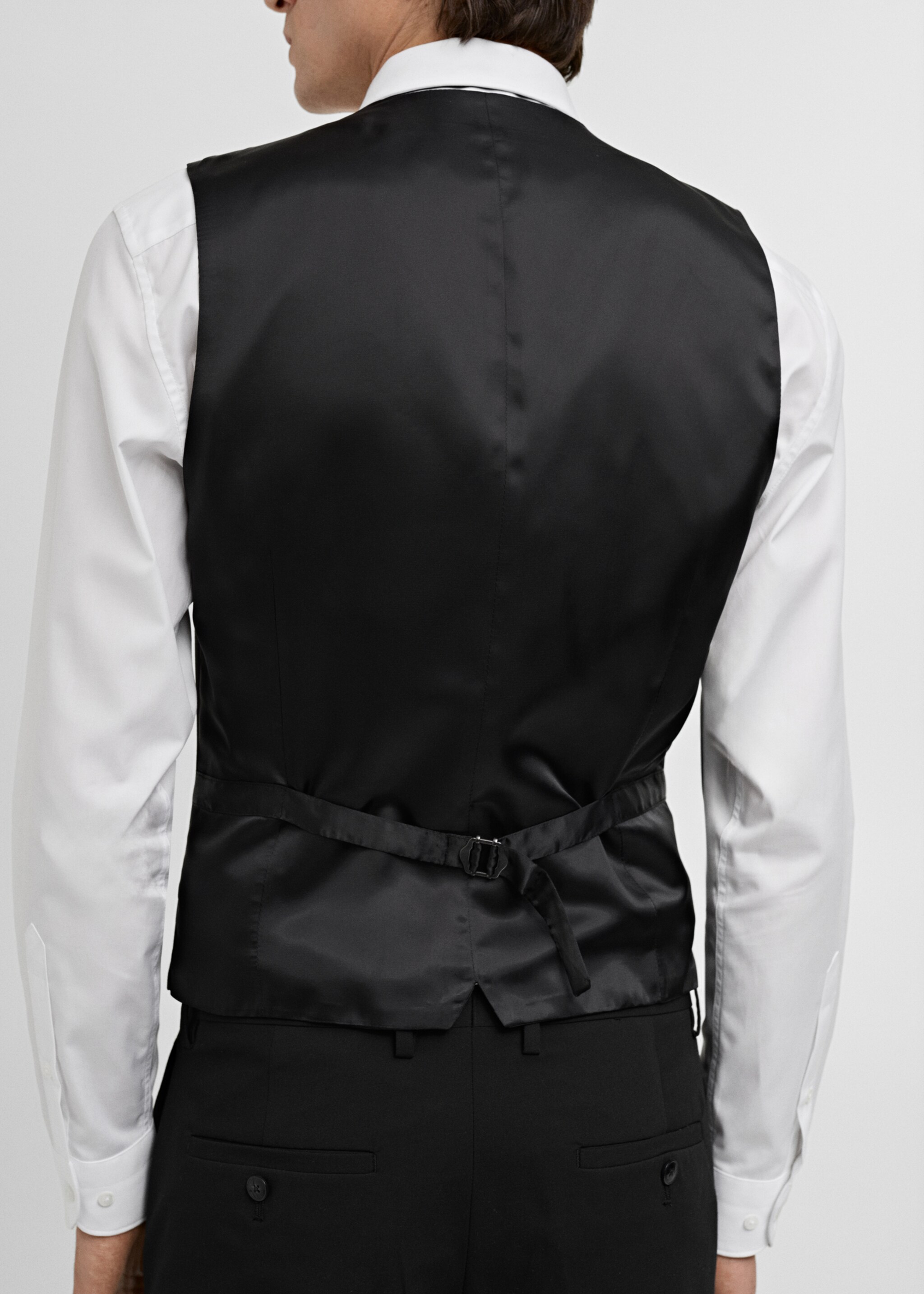 Paris super slim-fit suit waistcoat - Reverse of the article