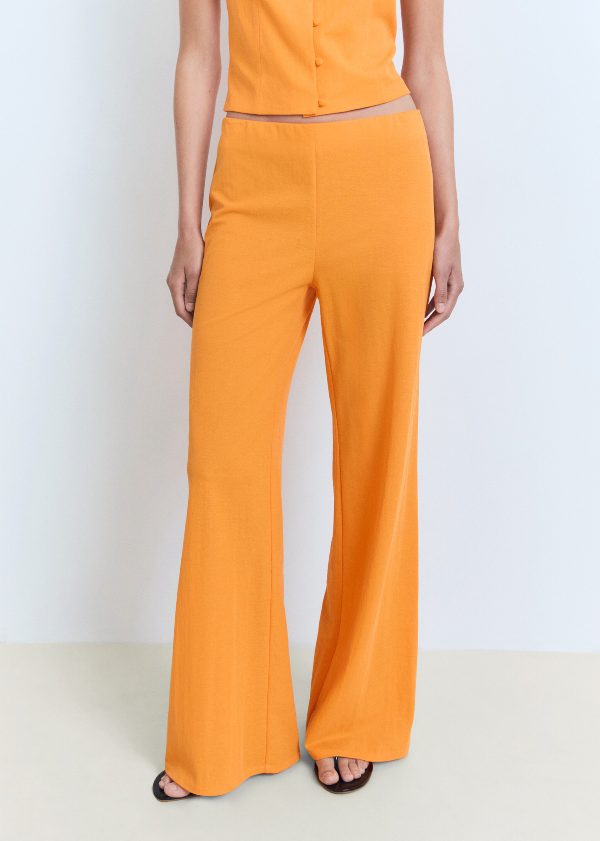 Flowy straight-fit trousers - Medium plane
