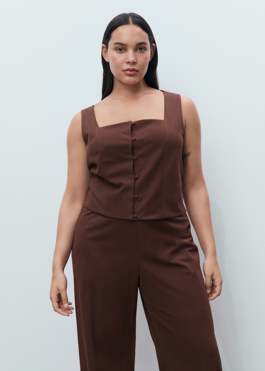 Flowy straight-fit pants