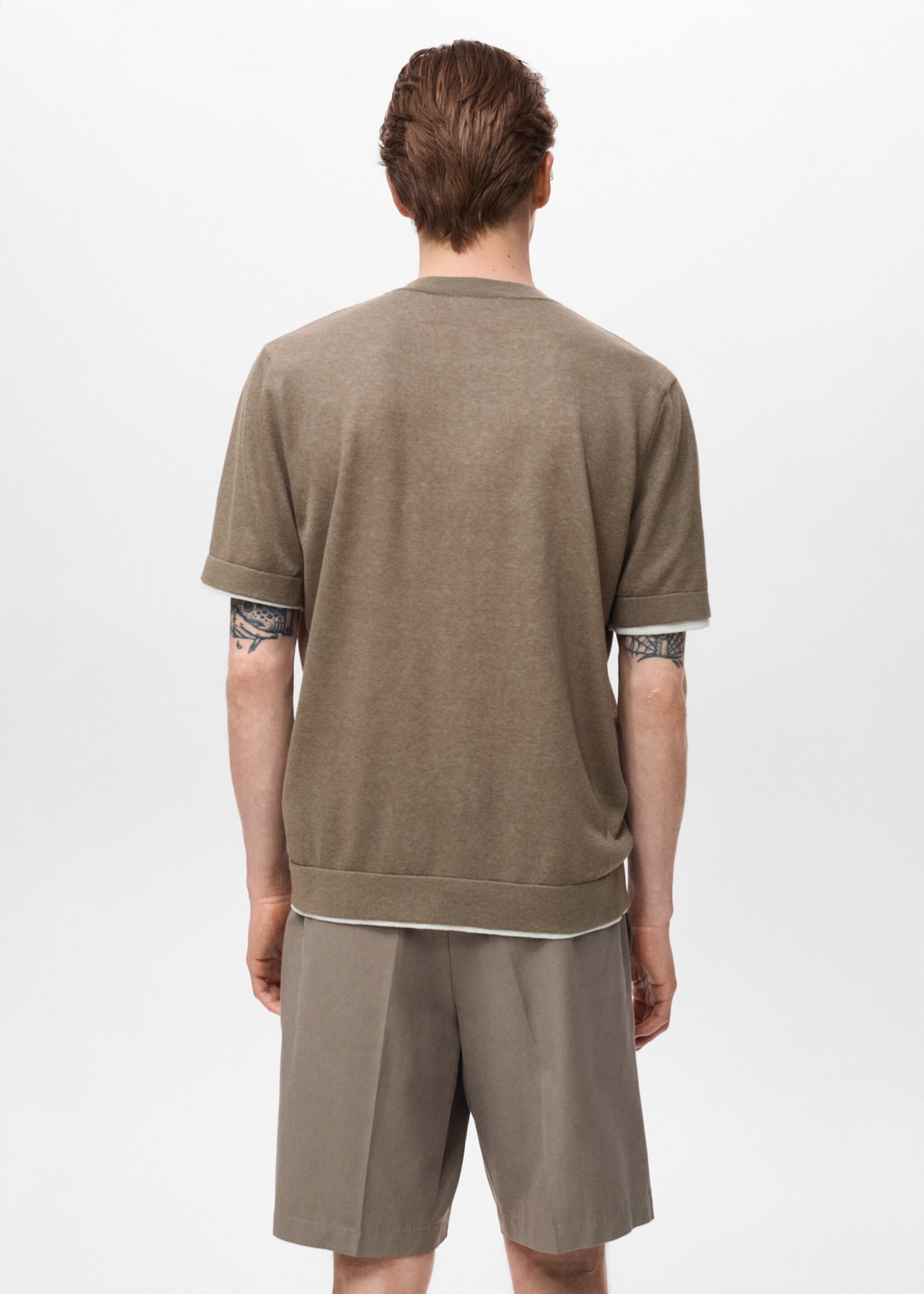 T-shirt combiné coton - Verso de l’article