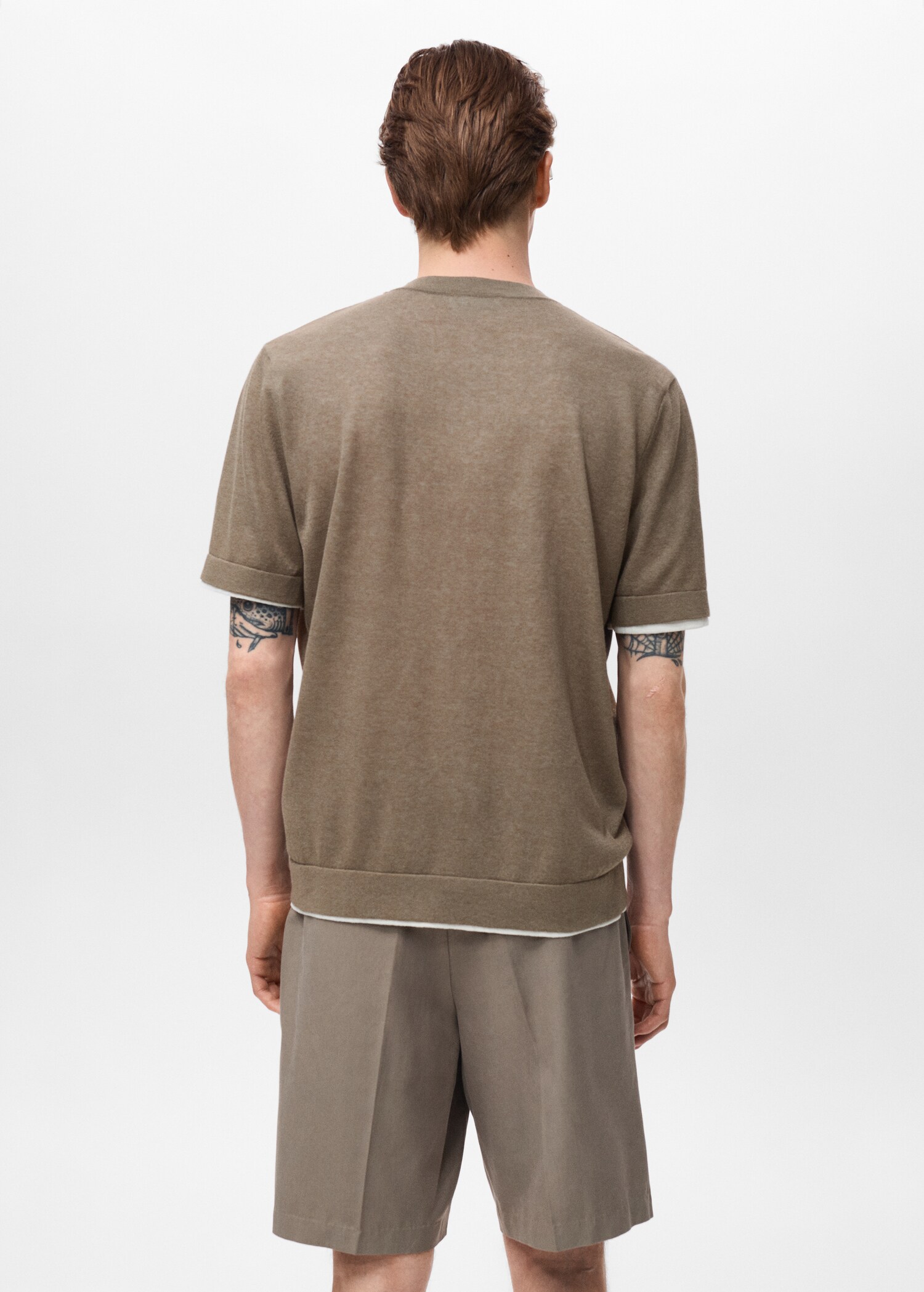 Camiseta combinada algodón - Reverso del artículo