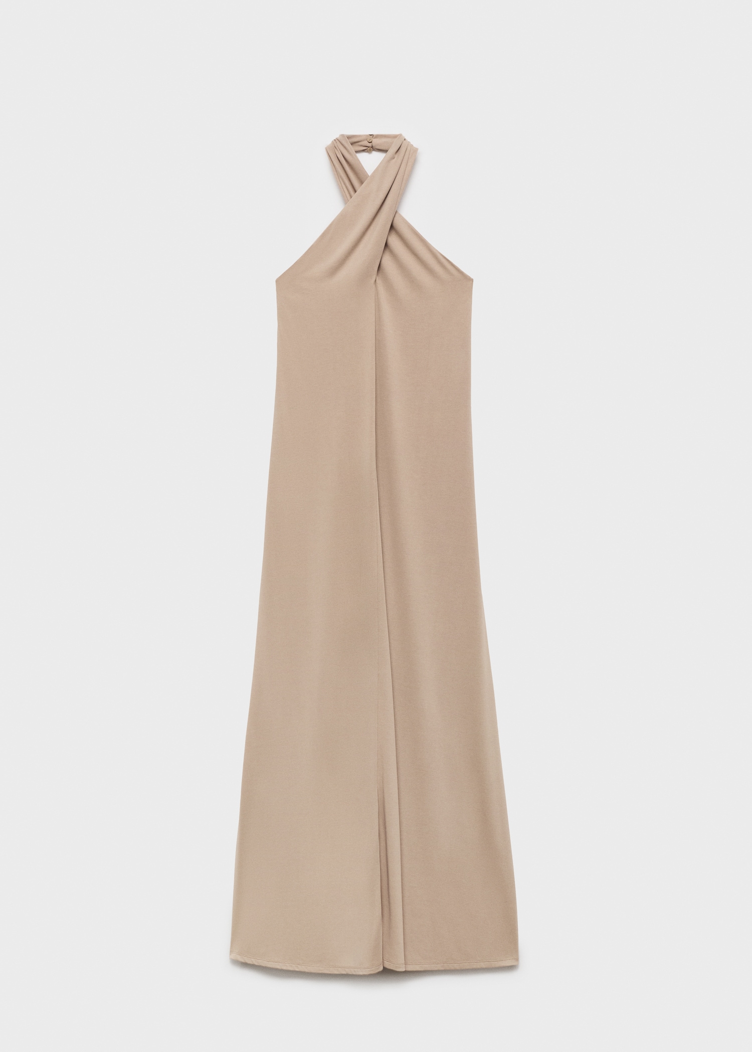 Long halter wrap dress - Article without model