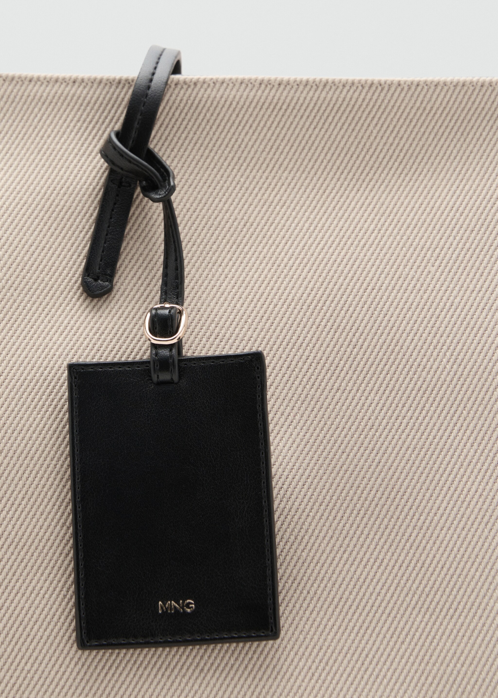 Shopper-veske i canvas med kontrast - Artikkeldetalj 1