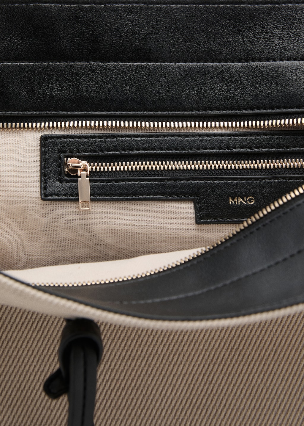 Contrast canvas shopper bag