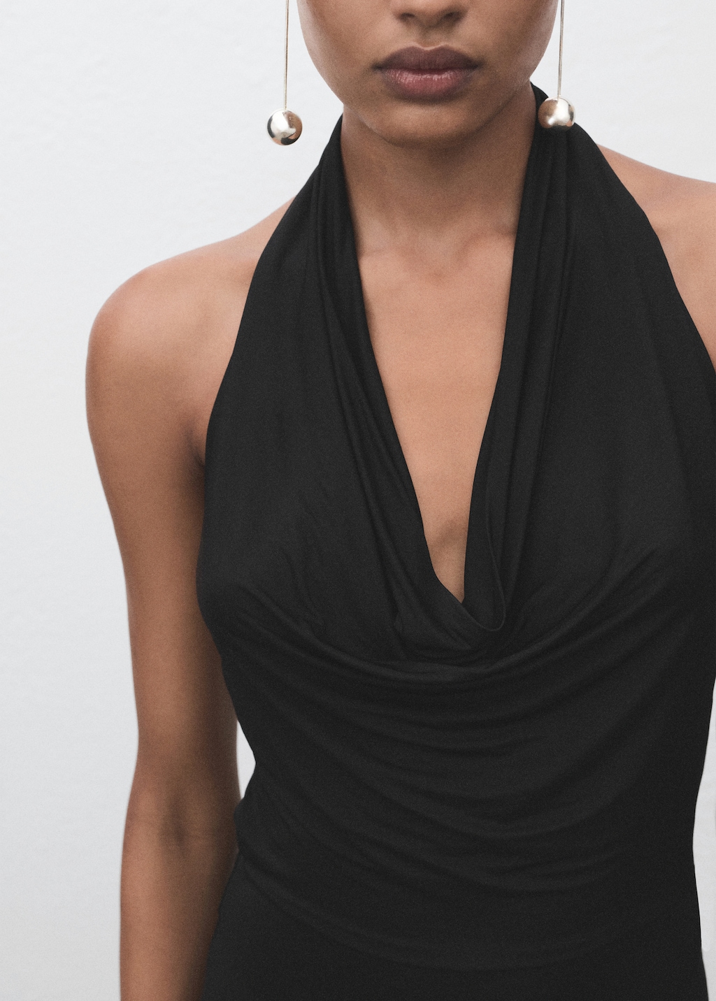 Draped open-back dress