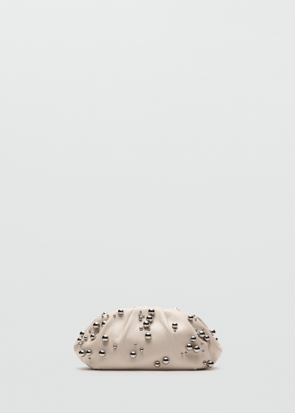 Leather handbag with ball detail