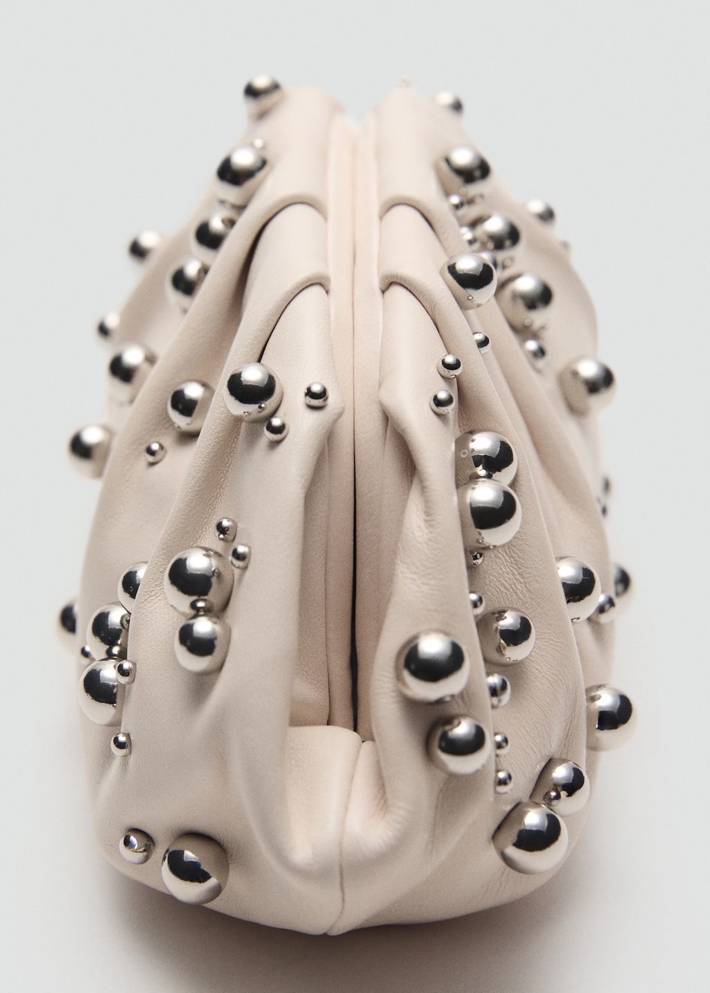 Leather handbag with ball detail - image 4