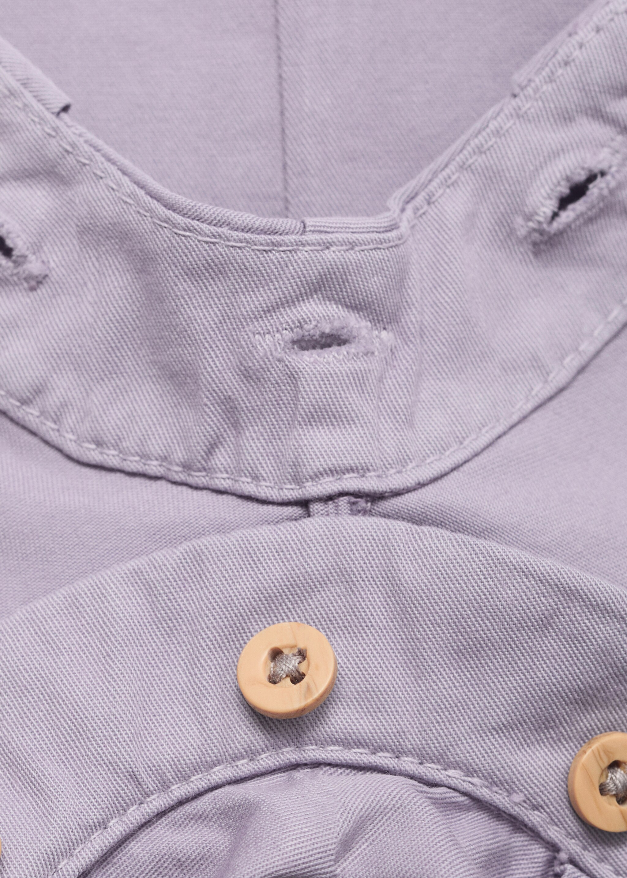 Short denim dungarees - Details of the article 0
