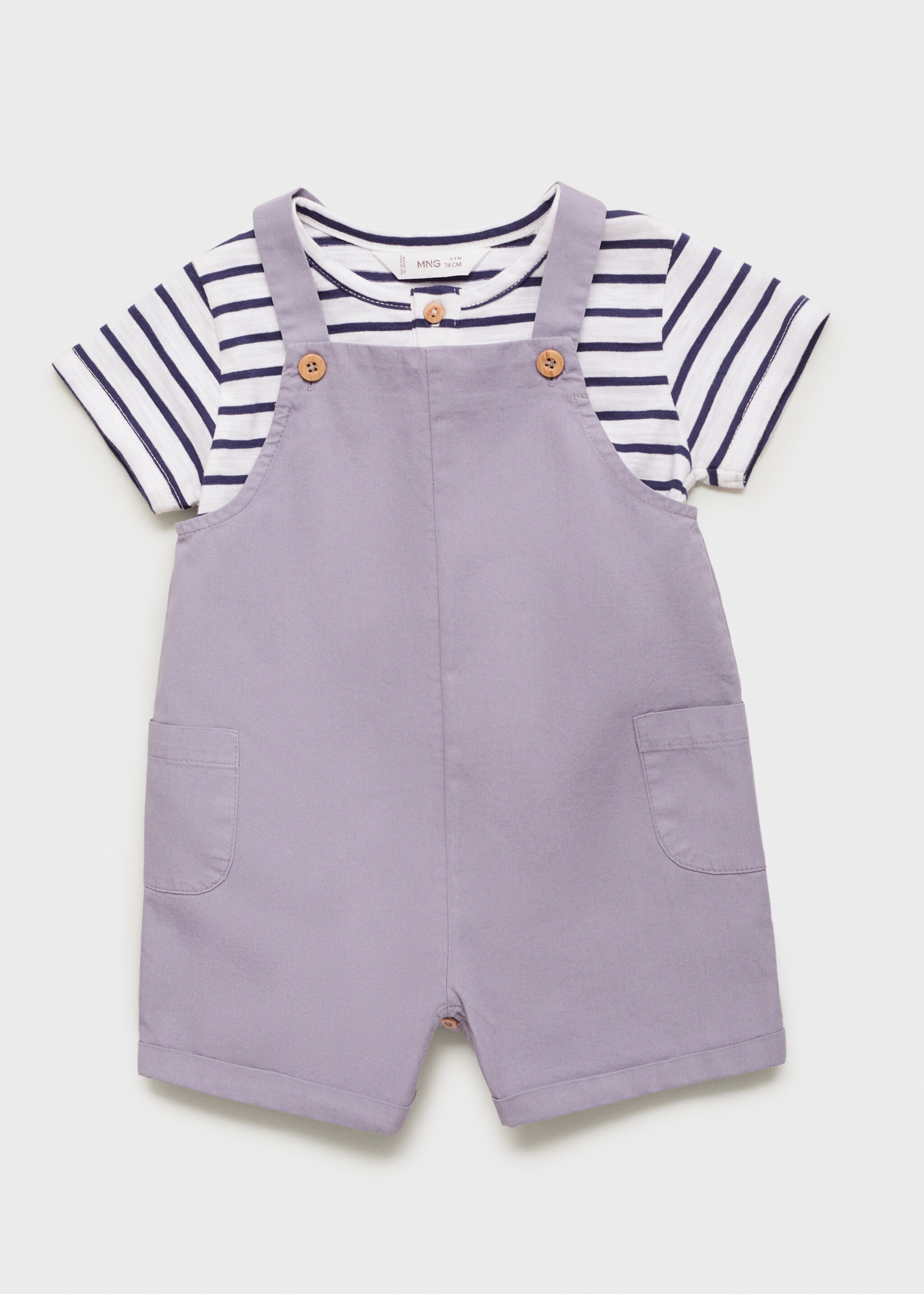 Short denim dungarees - Details of the article 6