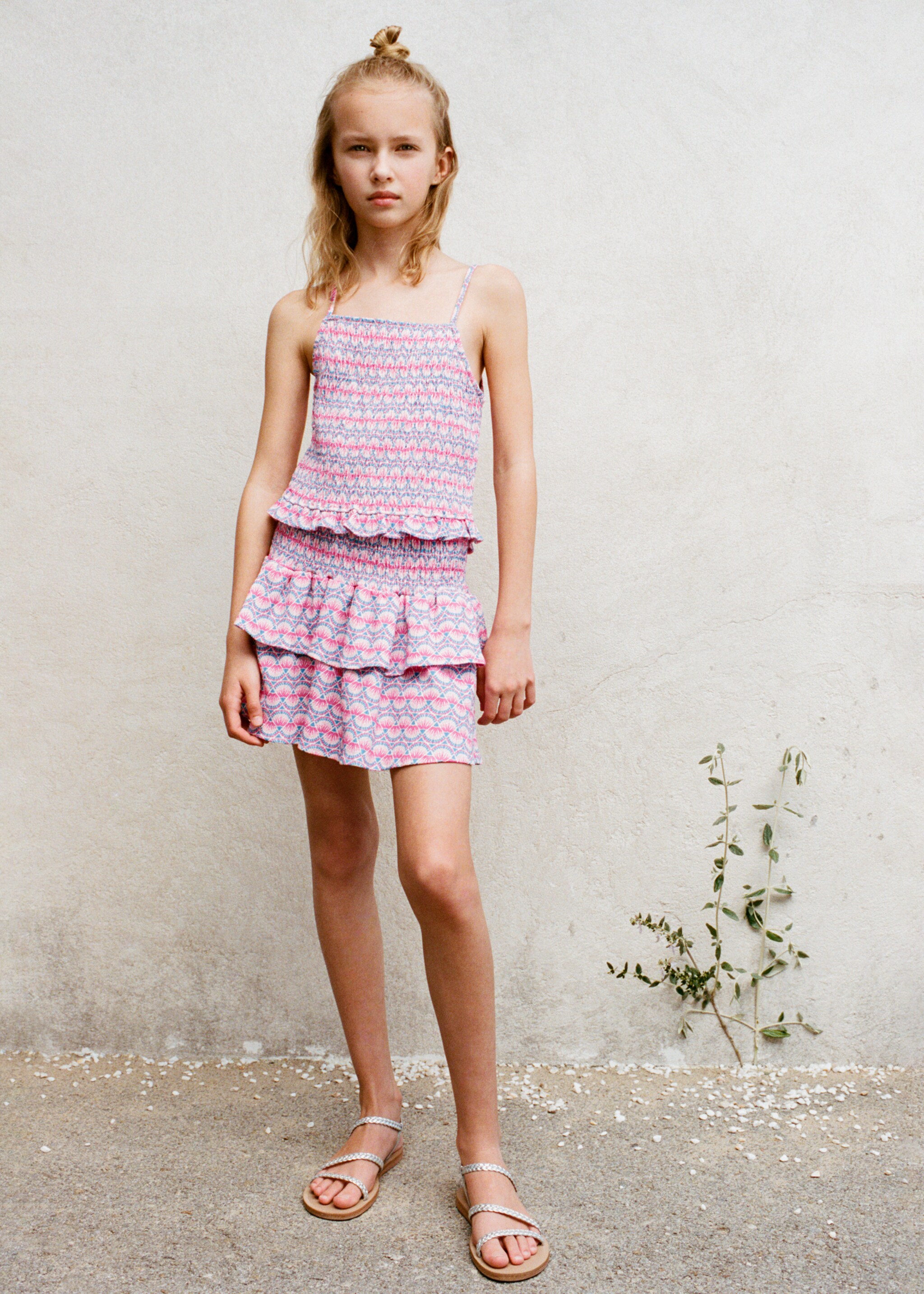 Printed skirt with ruffles - Details of the article 5