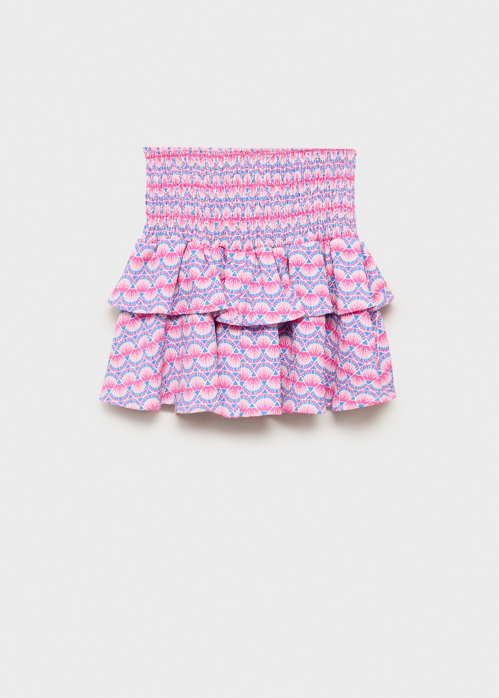 Printed skirt with ruffles