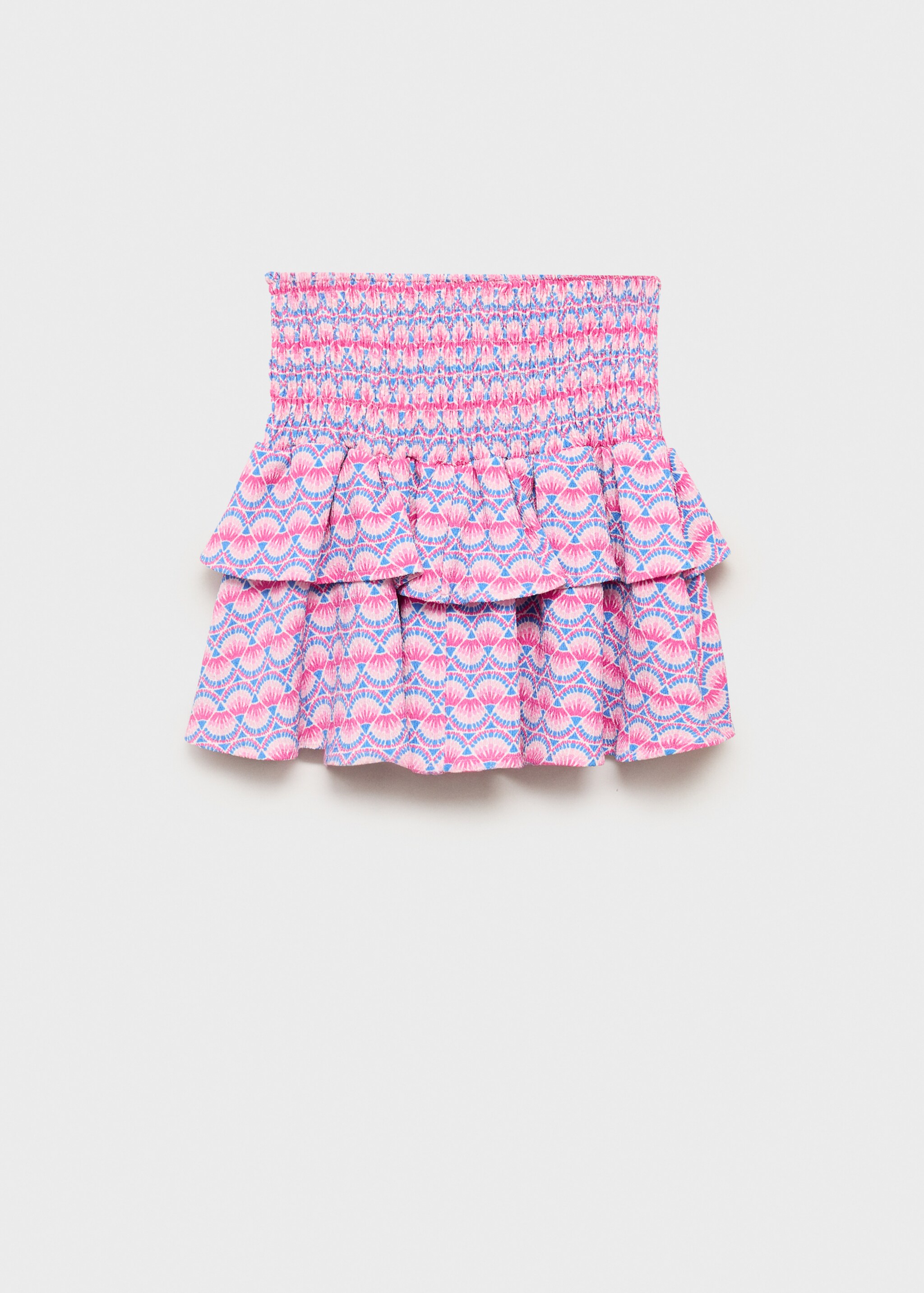 Printed skirt with ruffles - Reverse of the article