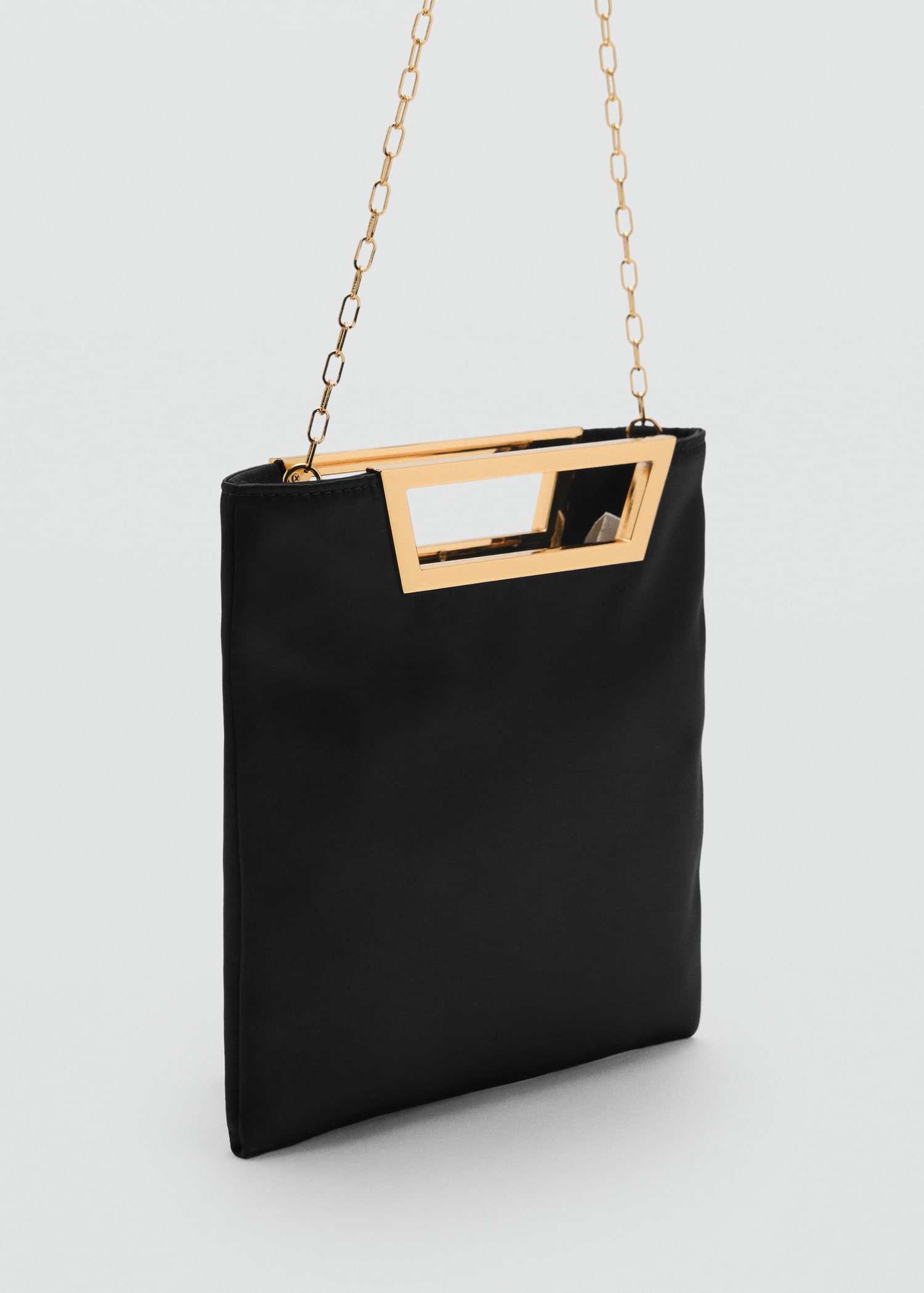 Handbag with metal handle - Medium plane