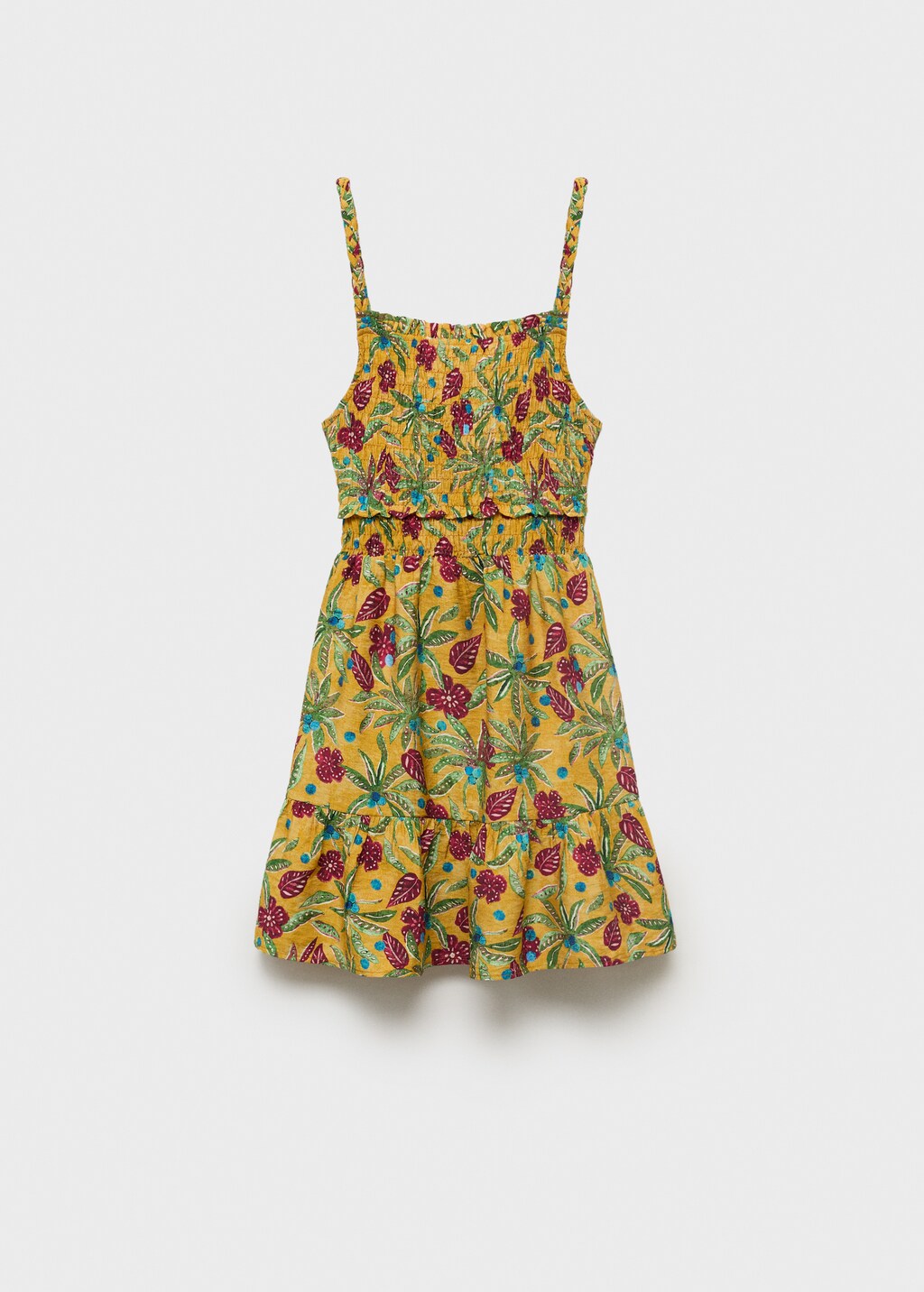 Printed ruched dress