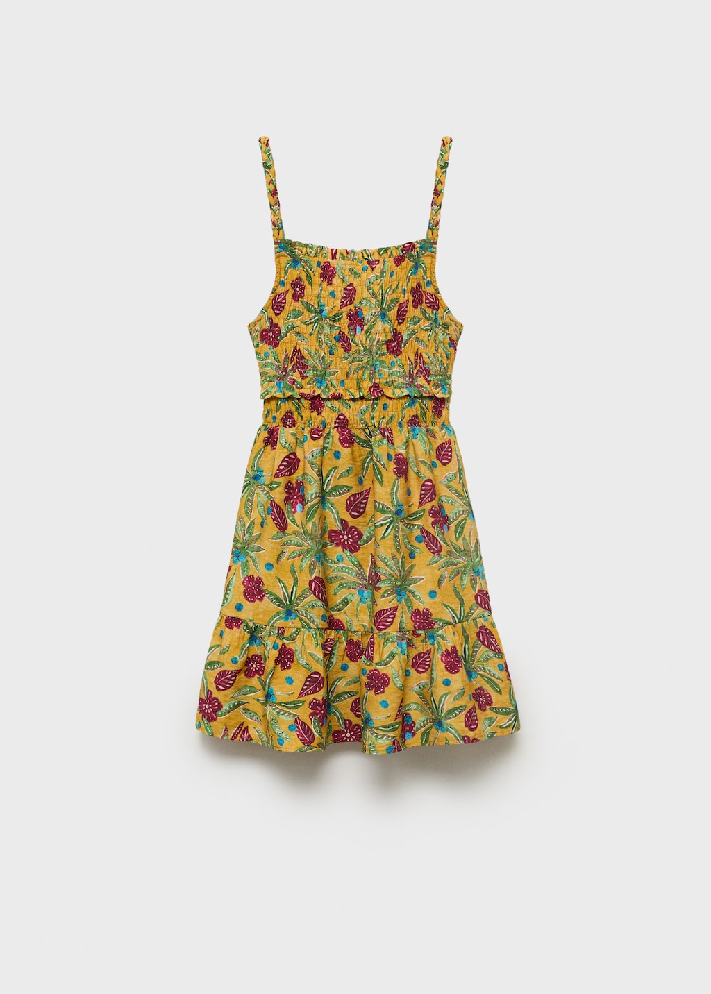 Printed ruched dress