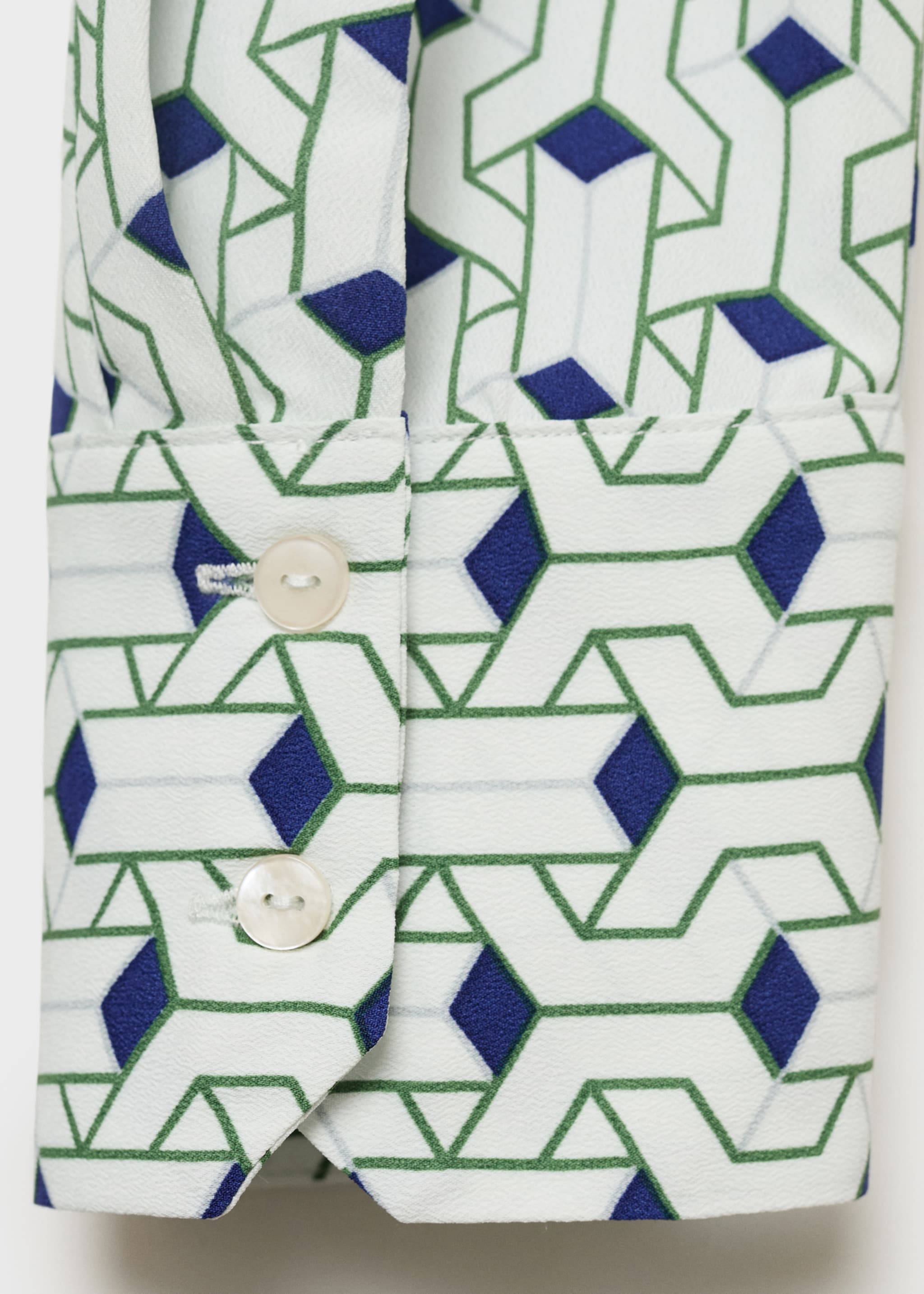 Geometric-print straight shirt - Details of the article 0