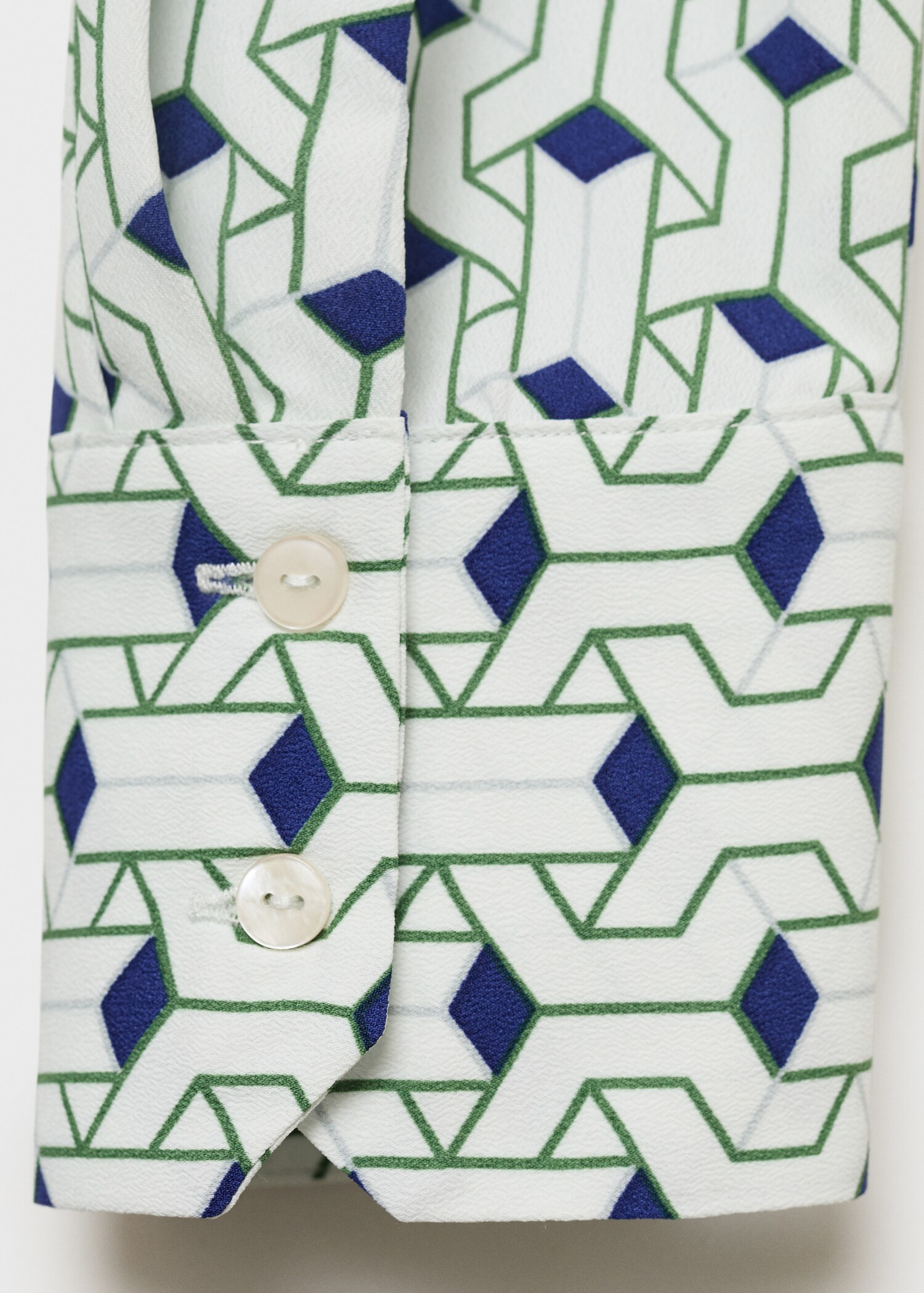 Geometric-print straight shirt - Details of the article 0
