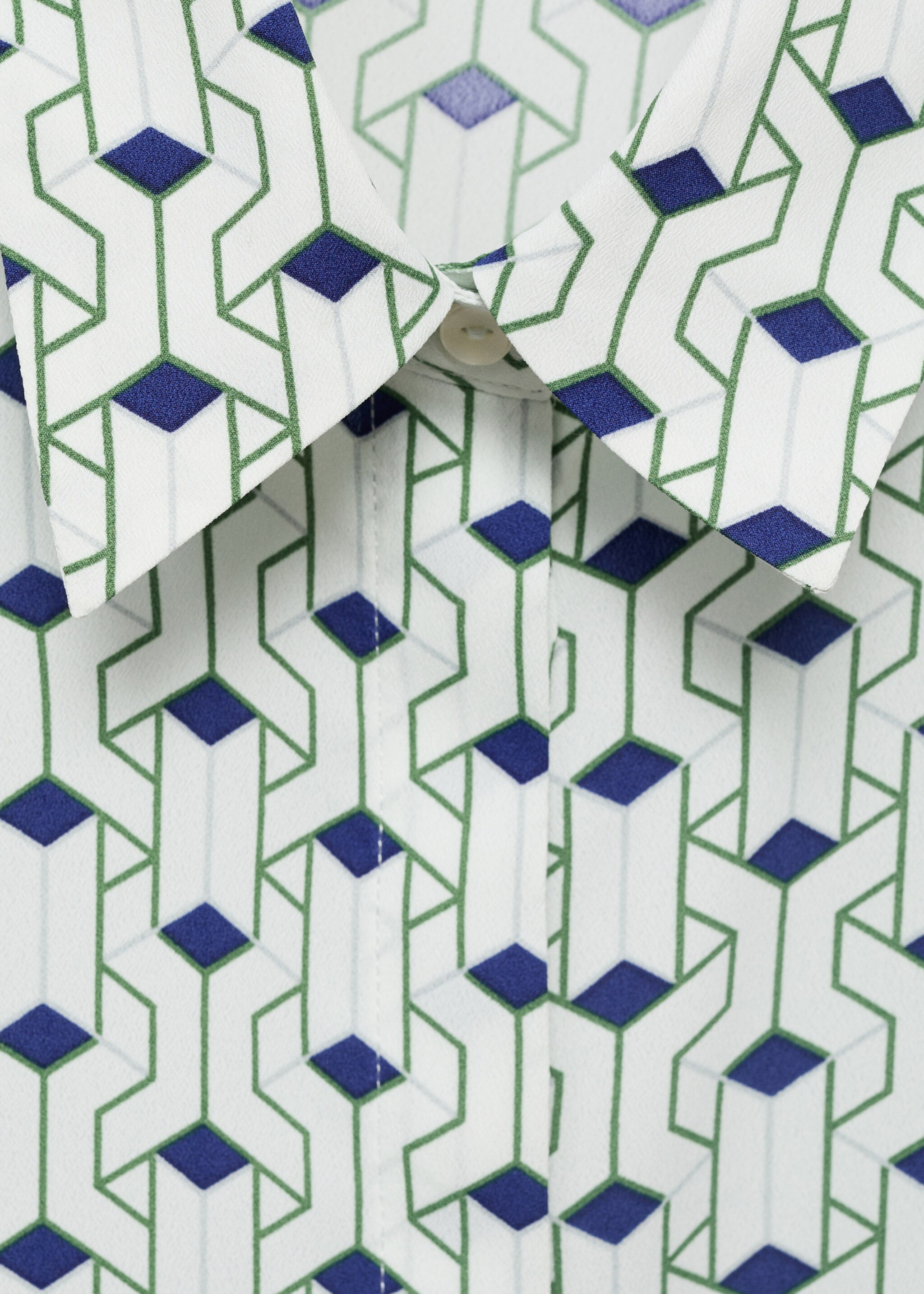 Geometric-print straight shirt - Details of the article 8