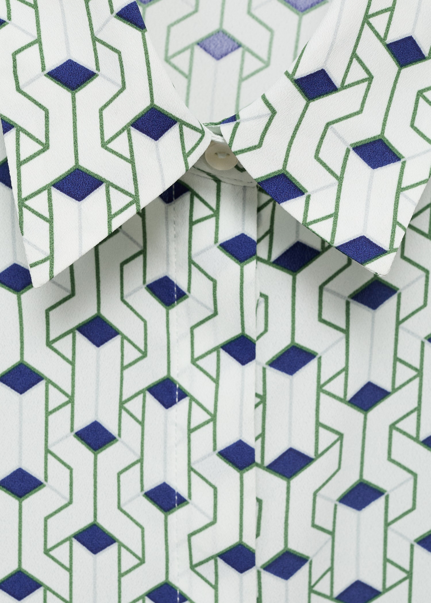 Geometric-print straight shirt - Details of the article 8