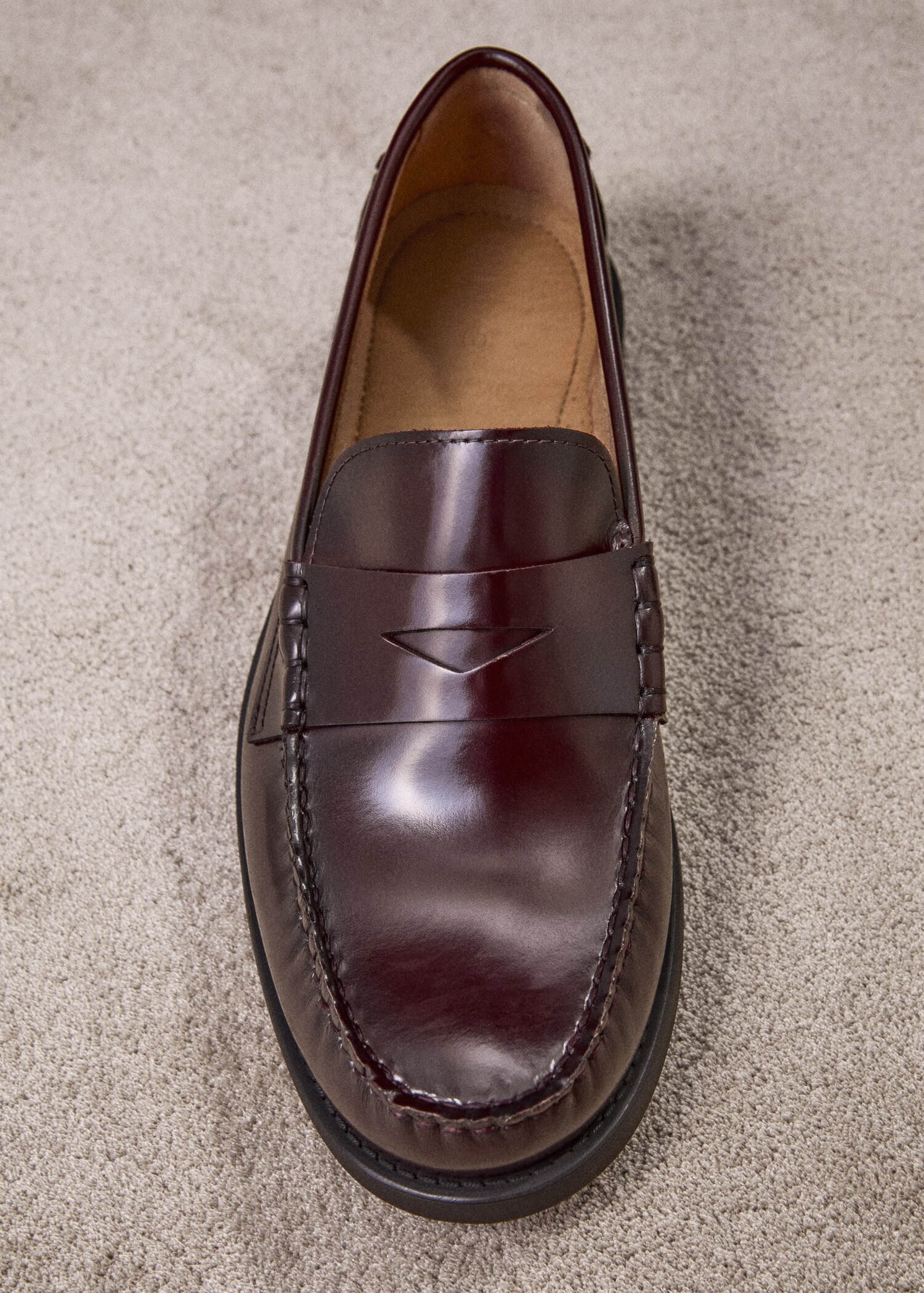 Mocassins découpe cuir effet patiné - Détail de l'article 9