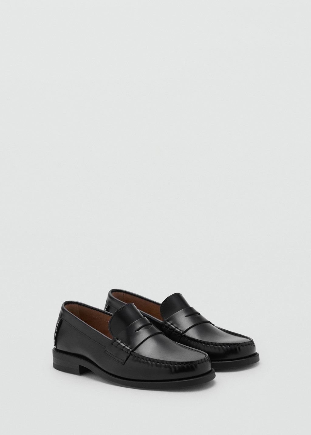 Aged-leather loafers