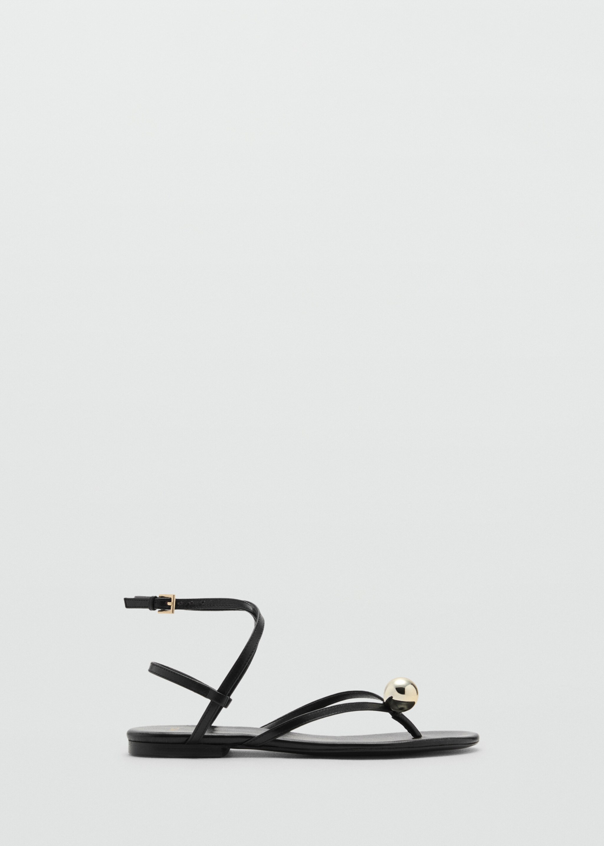 Leather strap sandals with metallic detail - Article without model