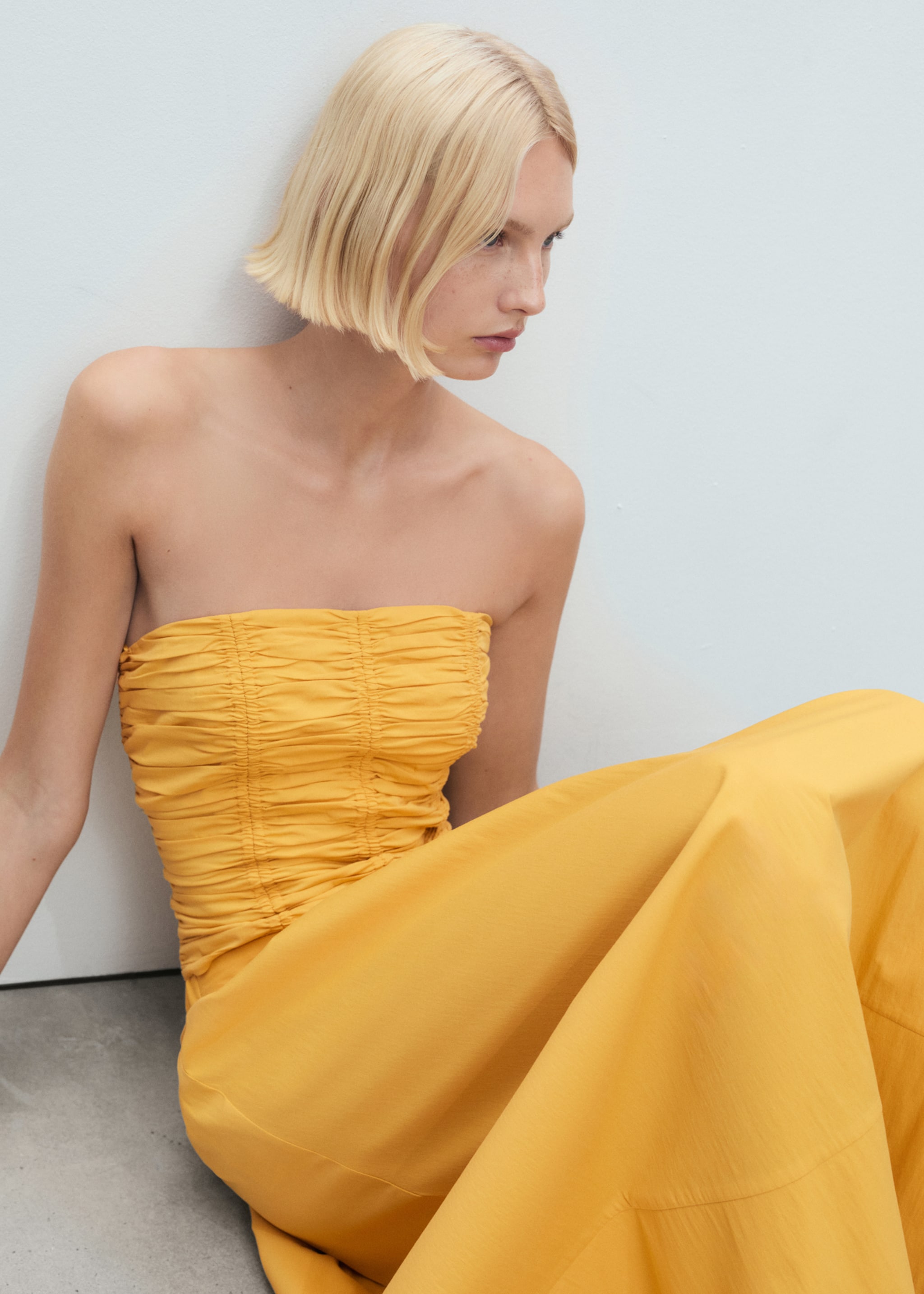 Long gathered skirt - Details of the article 1