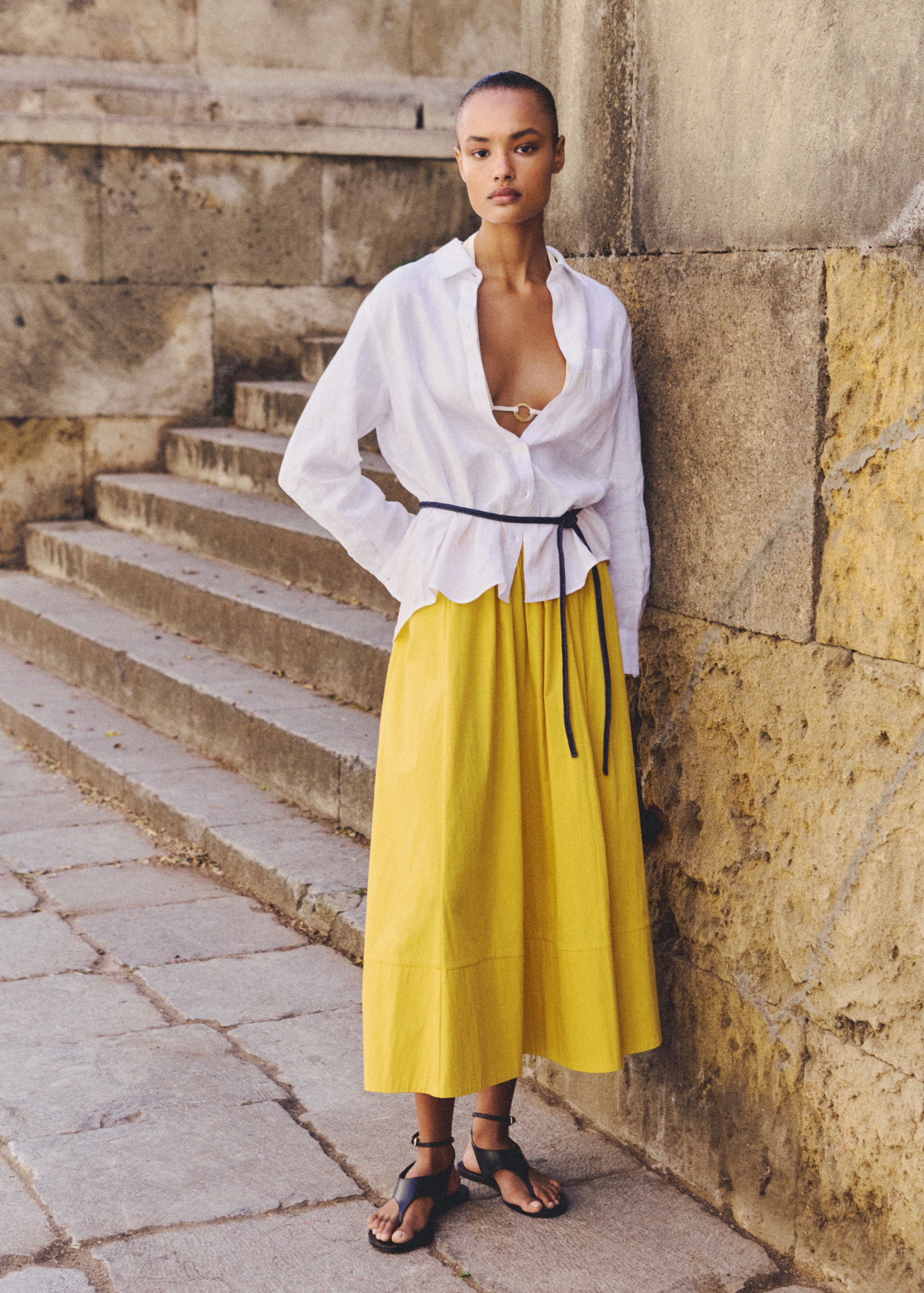 Long gathered skirt - Details of the article 6