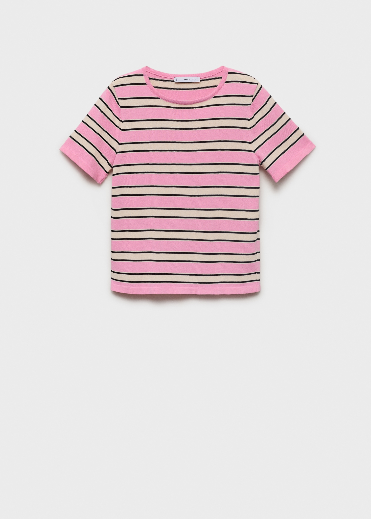 Short-sleeved jersey with combined stripes - Article without model