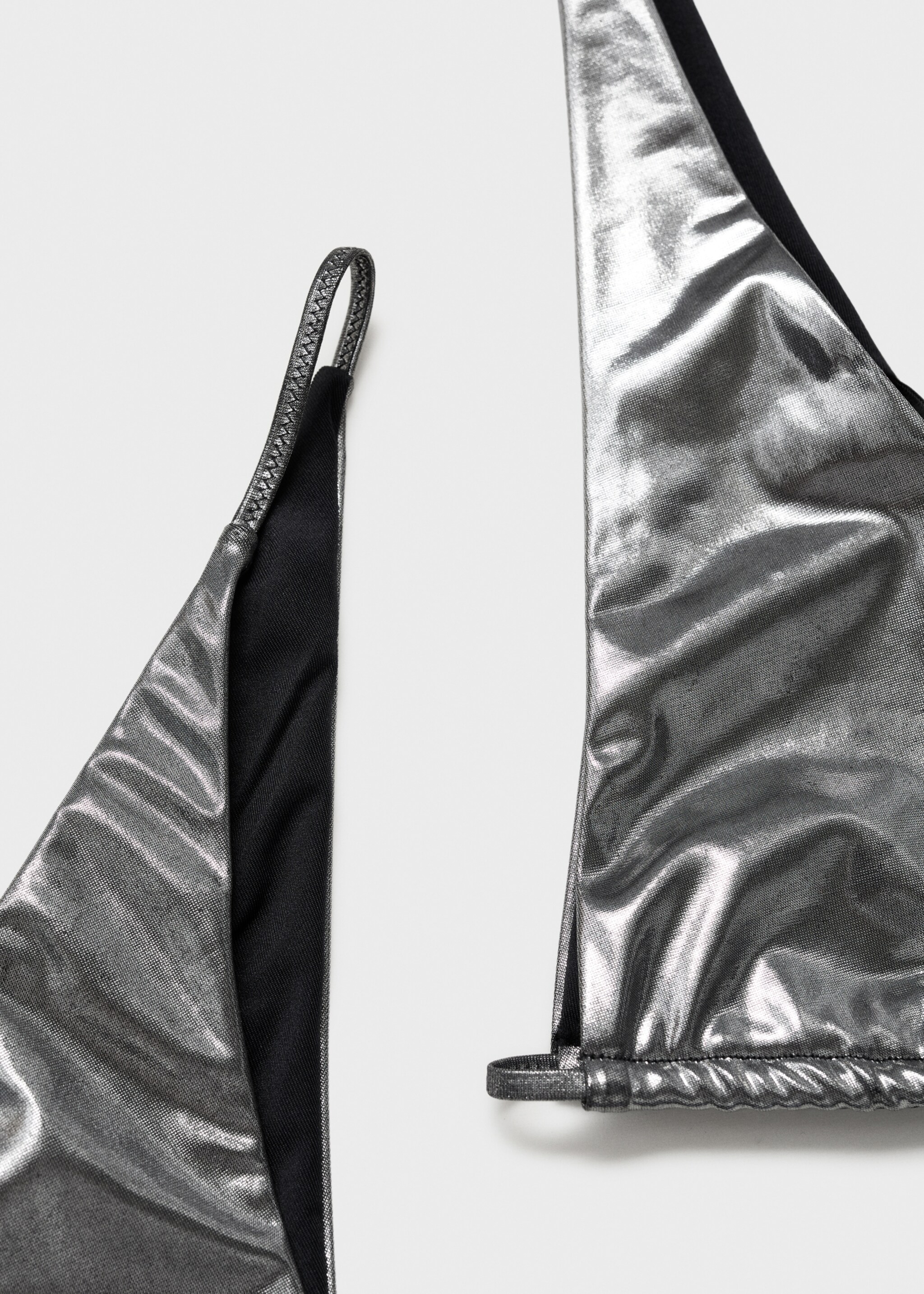 Metallic bikini top with cut-out - Details of the article 8