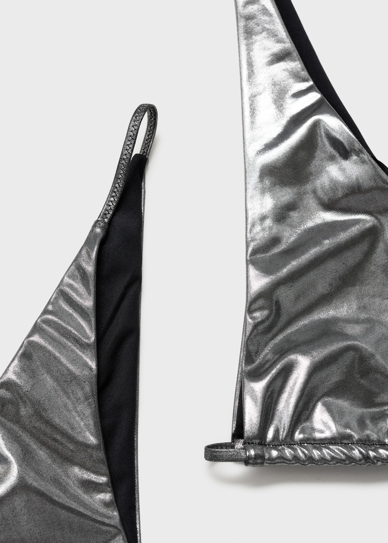 Metallic bikini top with cut-out - Details of the article 8