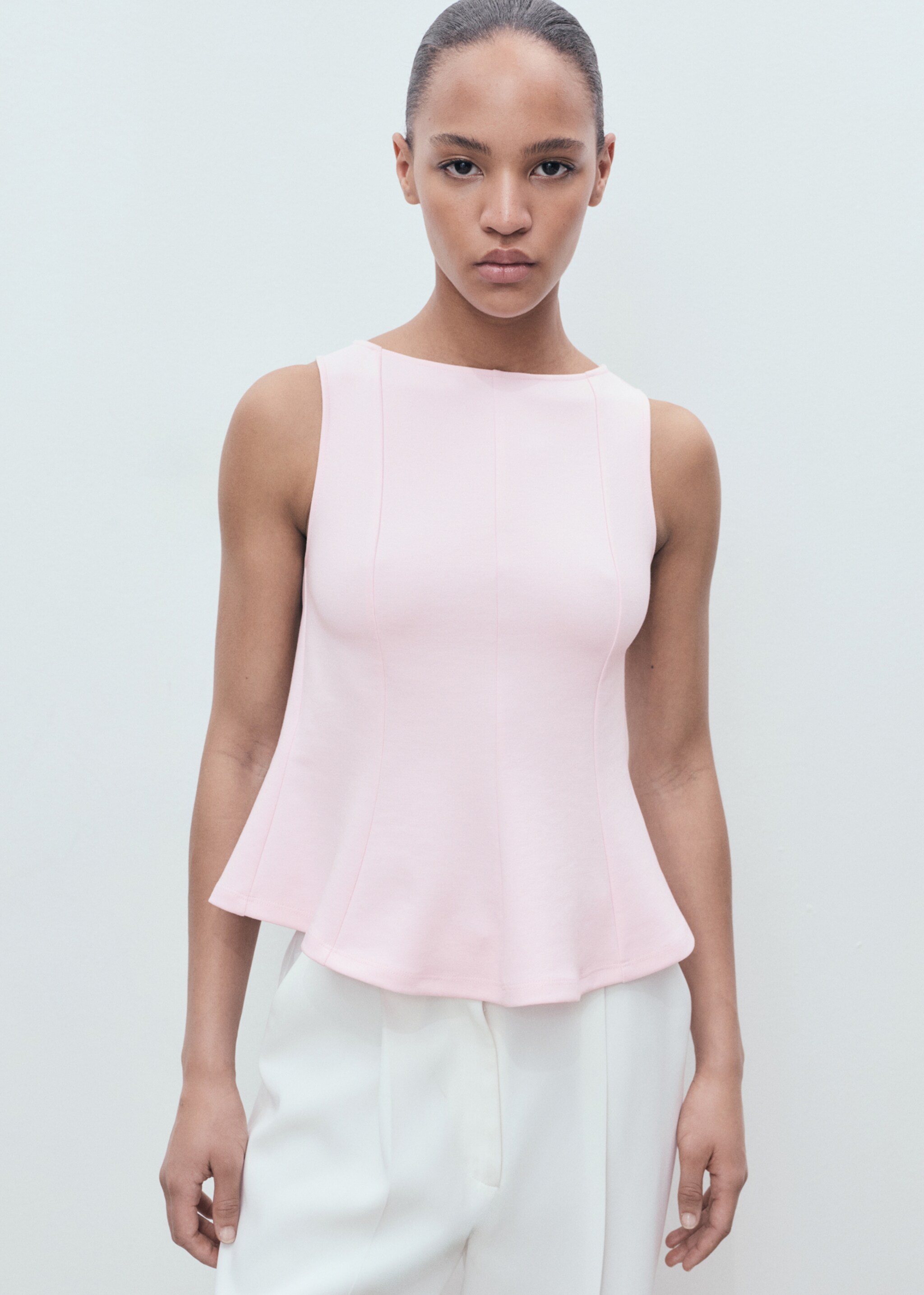 Peplum top with seam detail - Medium plane