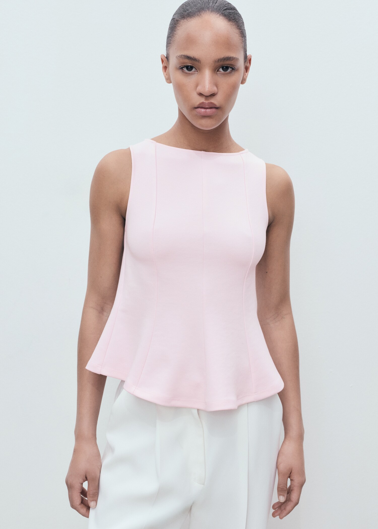 Peplum top with seam detail - Medium plane