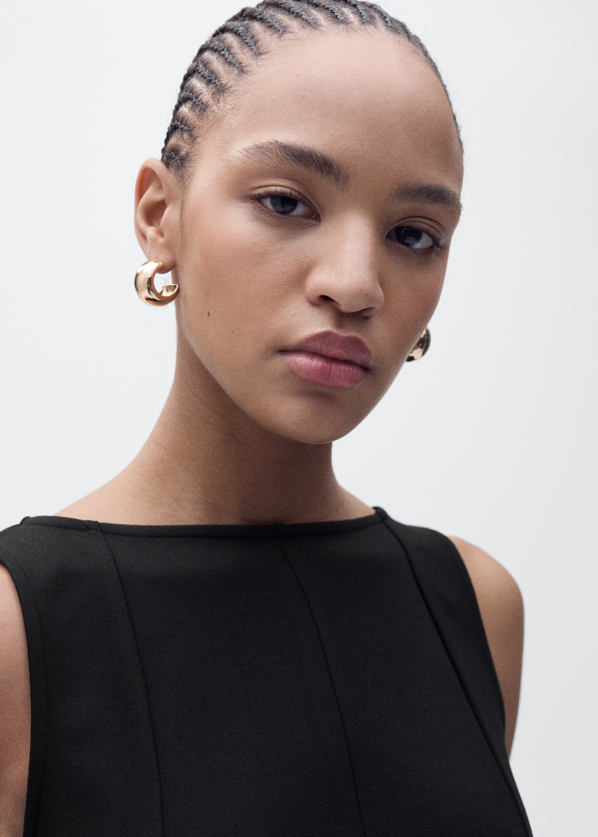 Peplum top with seam detail - Details of the article 1