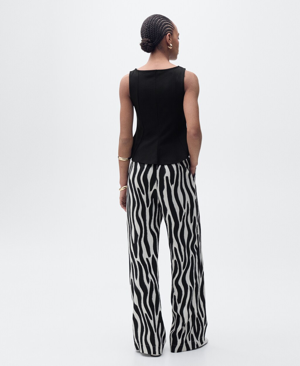 Peplum top with seam detail - image 3