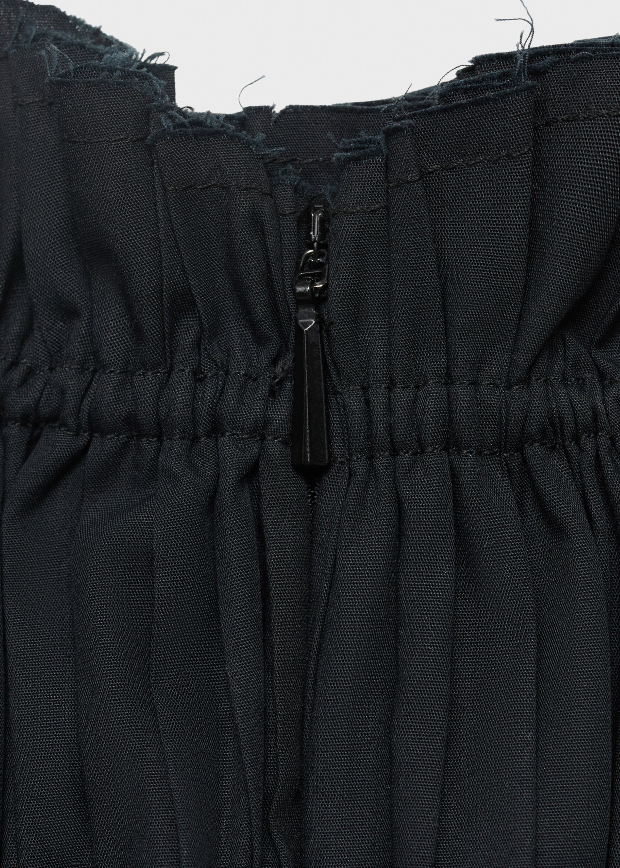 Ruched strapless top - Details of the article 0, Black. Ref: 17051269-00.