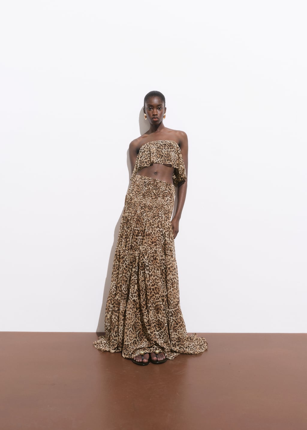 Mango Animal-print crop top