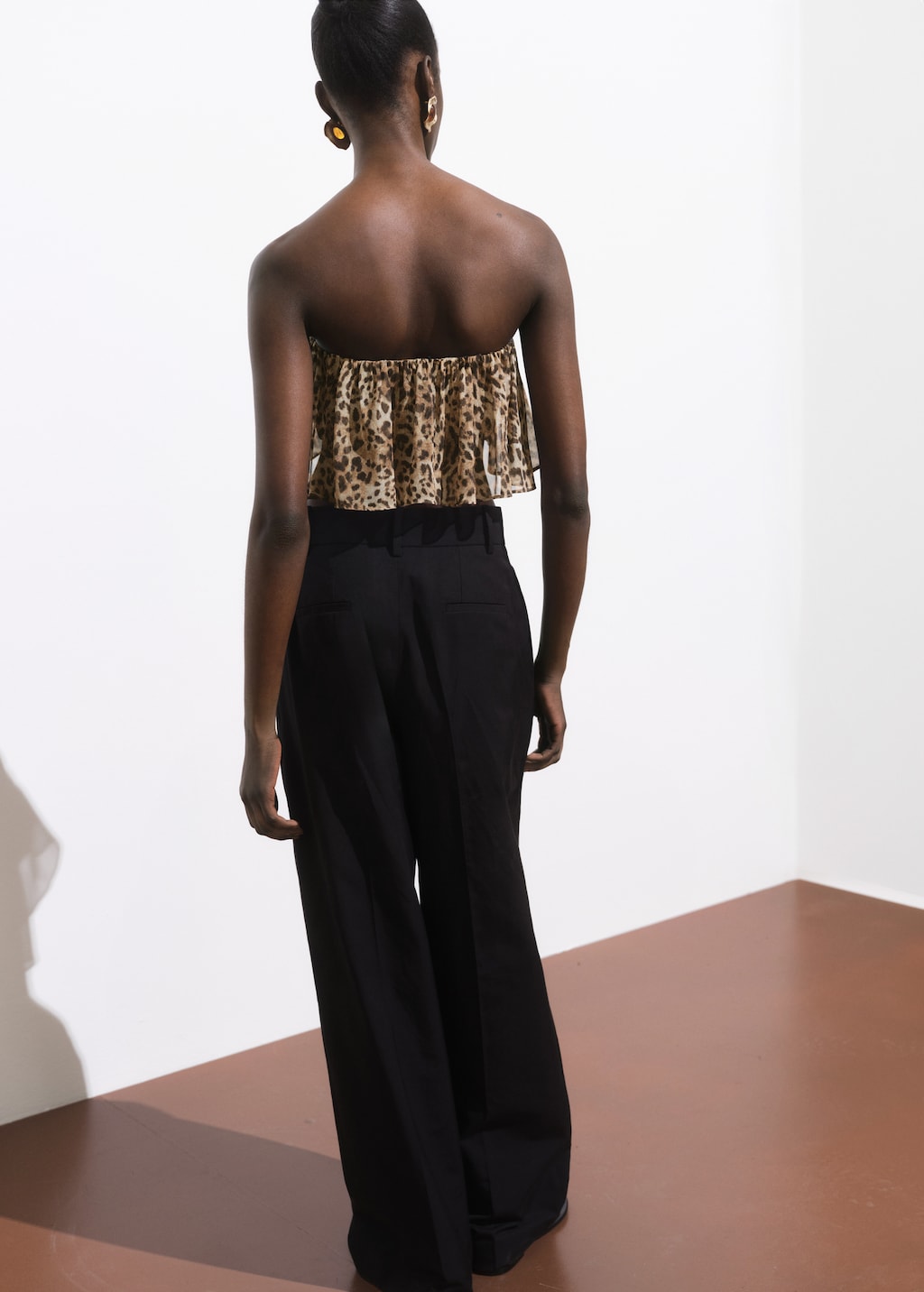 Mango Animal-print crop top