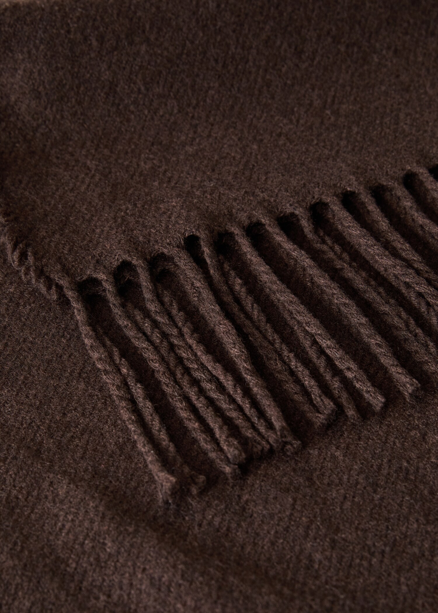 Fringed wool blend blanket - Детальніше про товар 1