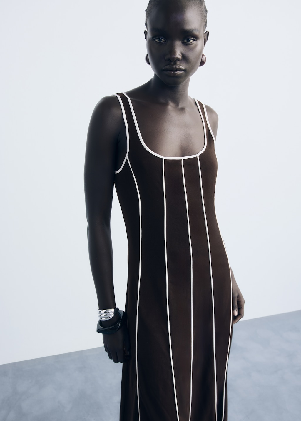 Striped cotton dress