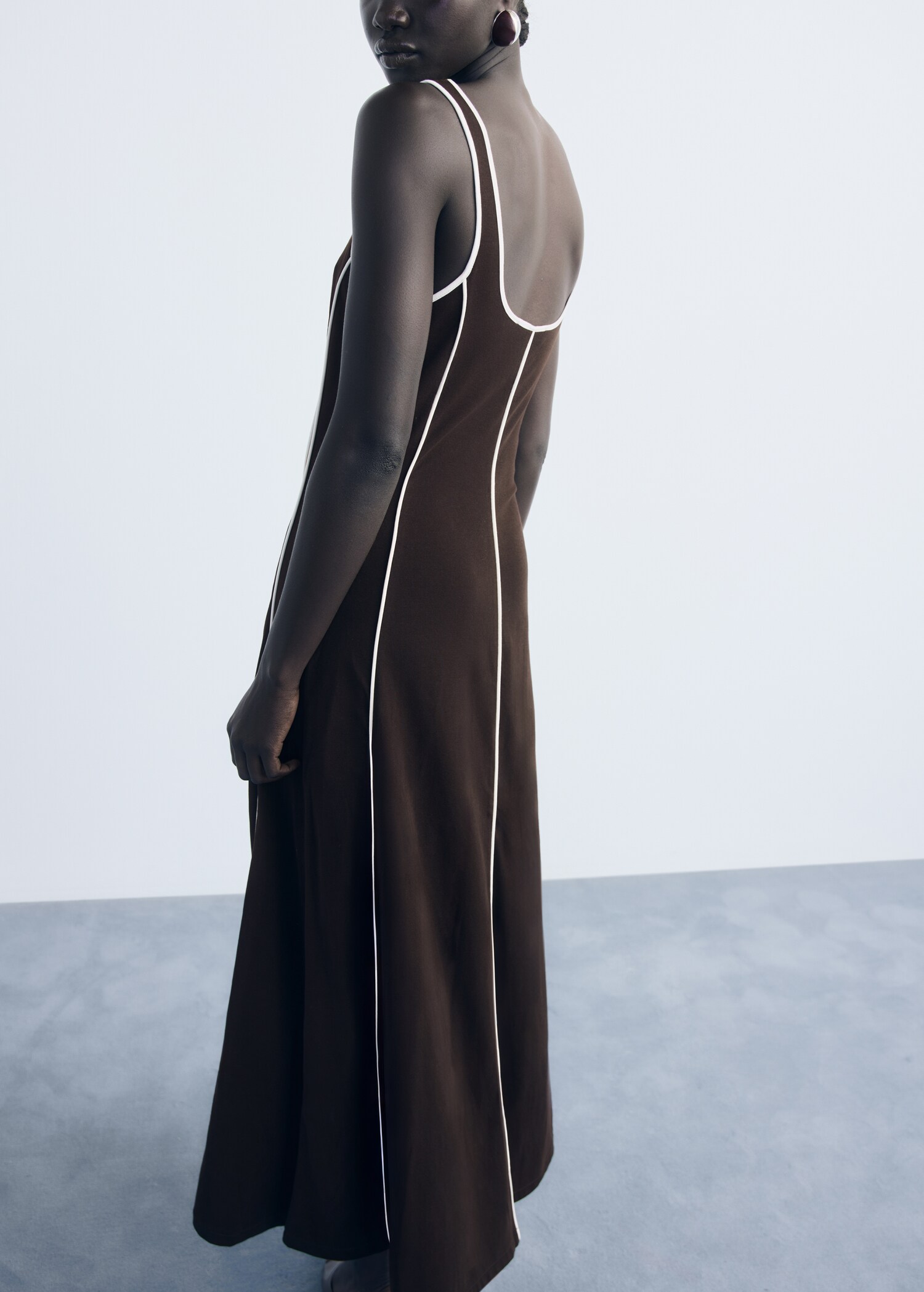 Striped cotton dress - Reverse of the article