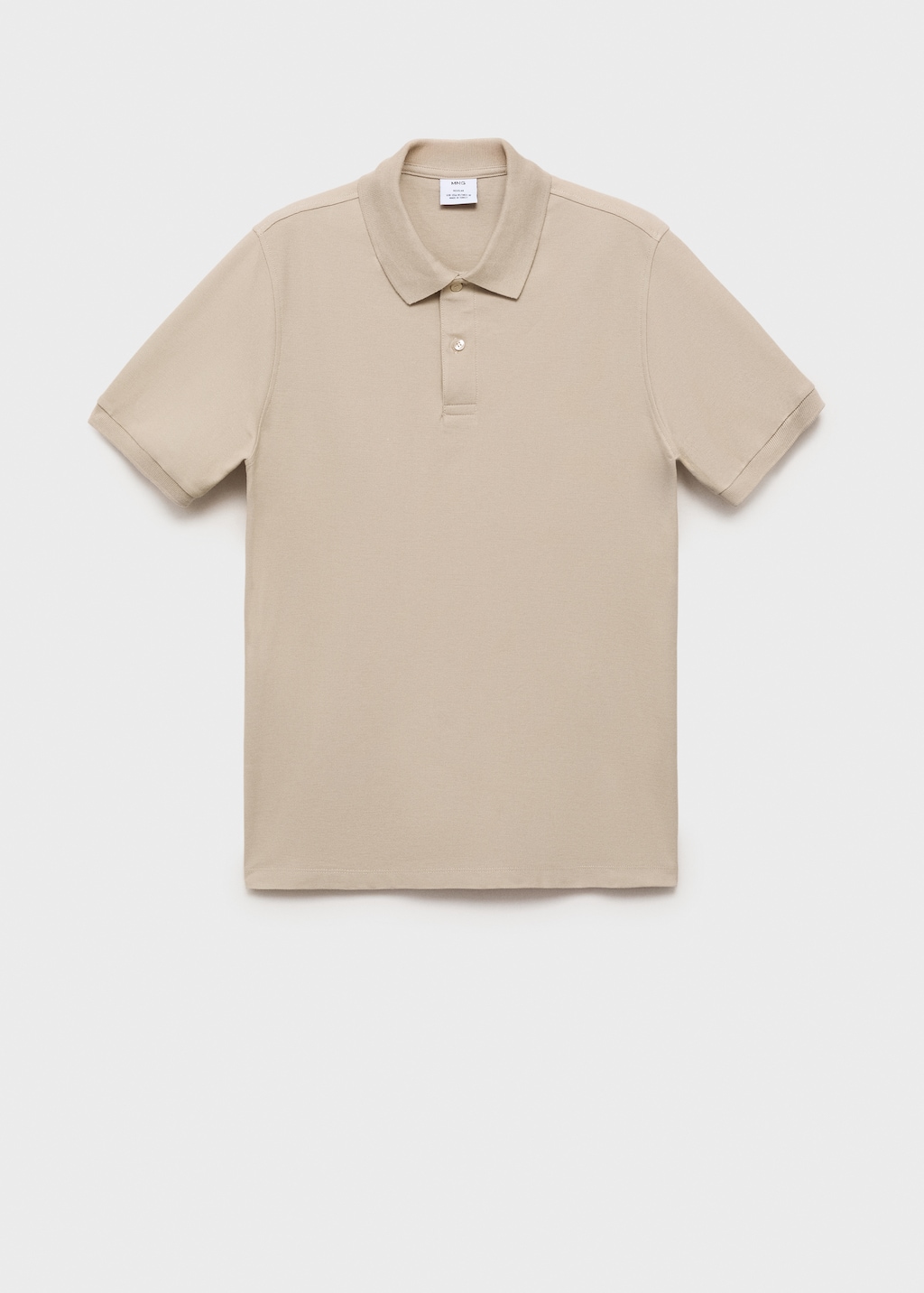 Slim-fit cotton piqué textured polo shirt - Men | MANGO Lebanon