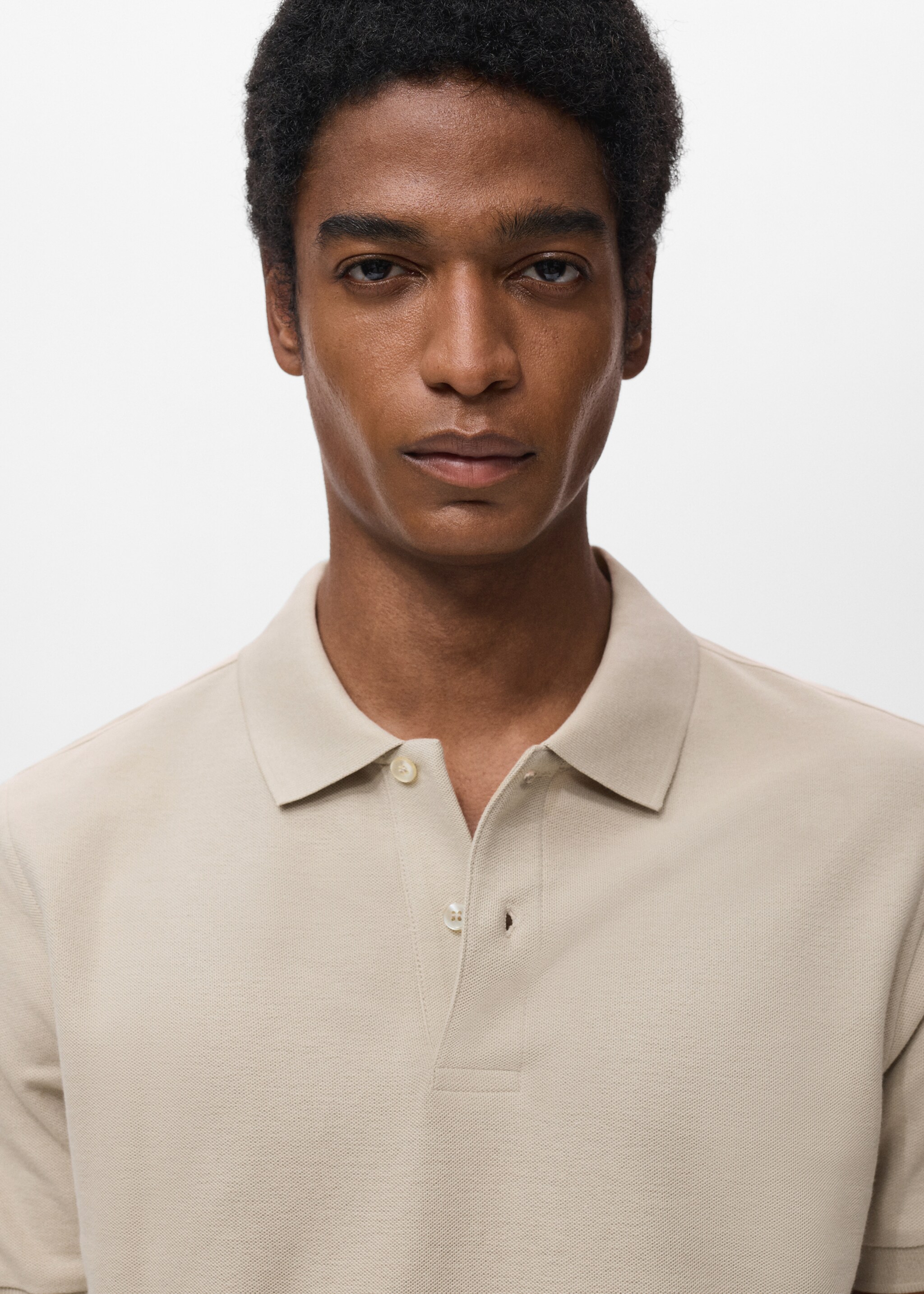 Regular-fit cotton piqué polo shirt - Details of the article 1