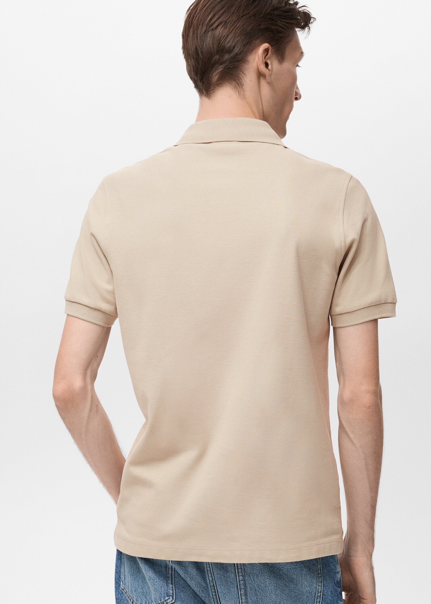Regular-Fit-Poloshirt aus Baumwoll-Piqué - Rückseite des Artikels