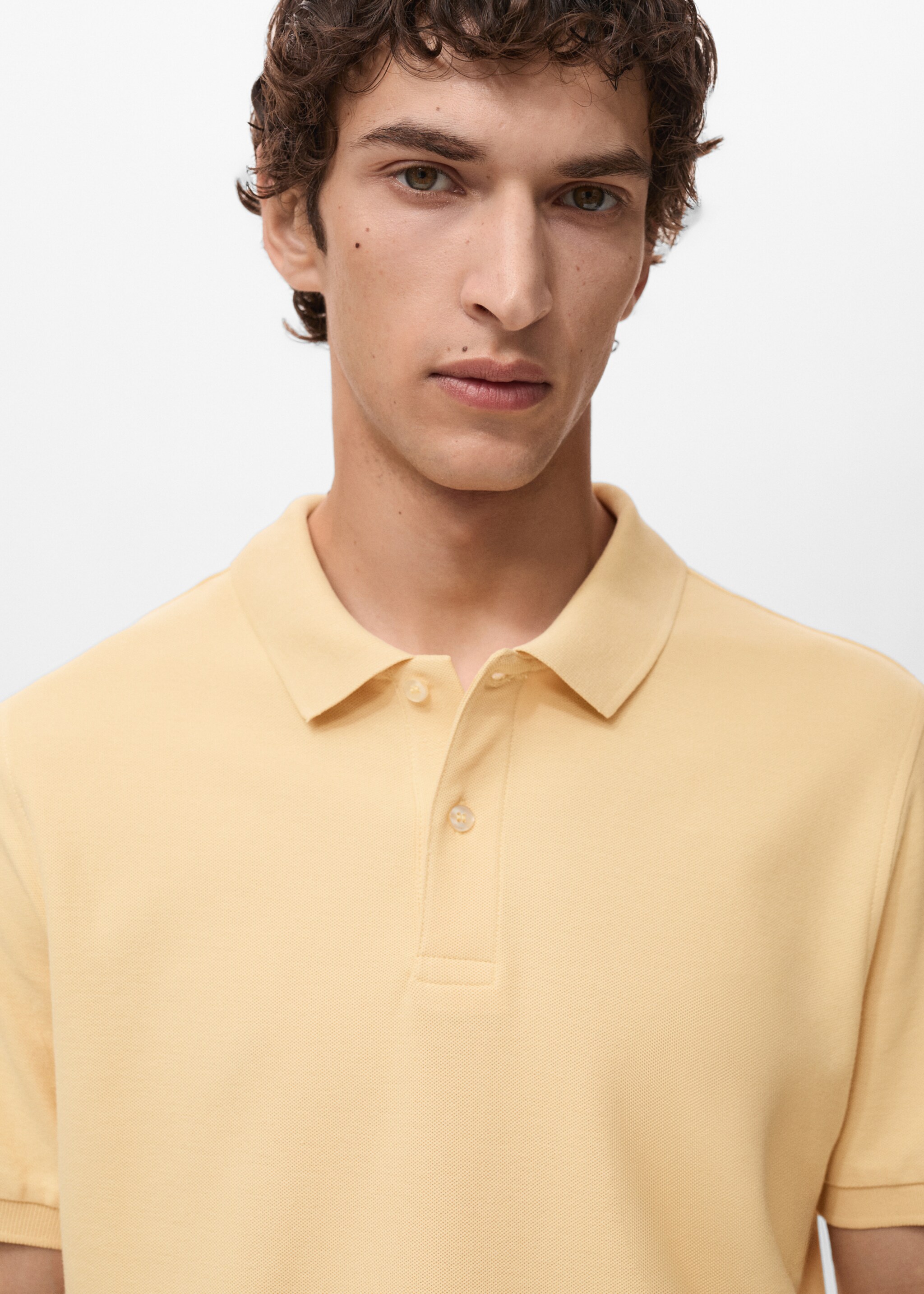 Regular-fit cotton piqué polo shirt - Details of the article 1