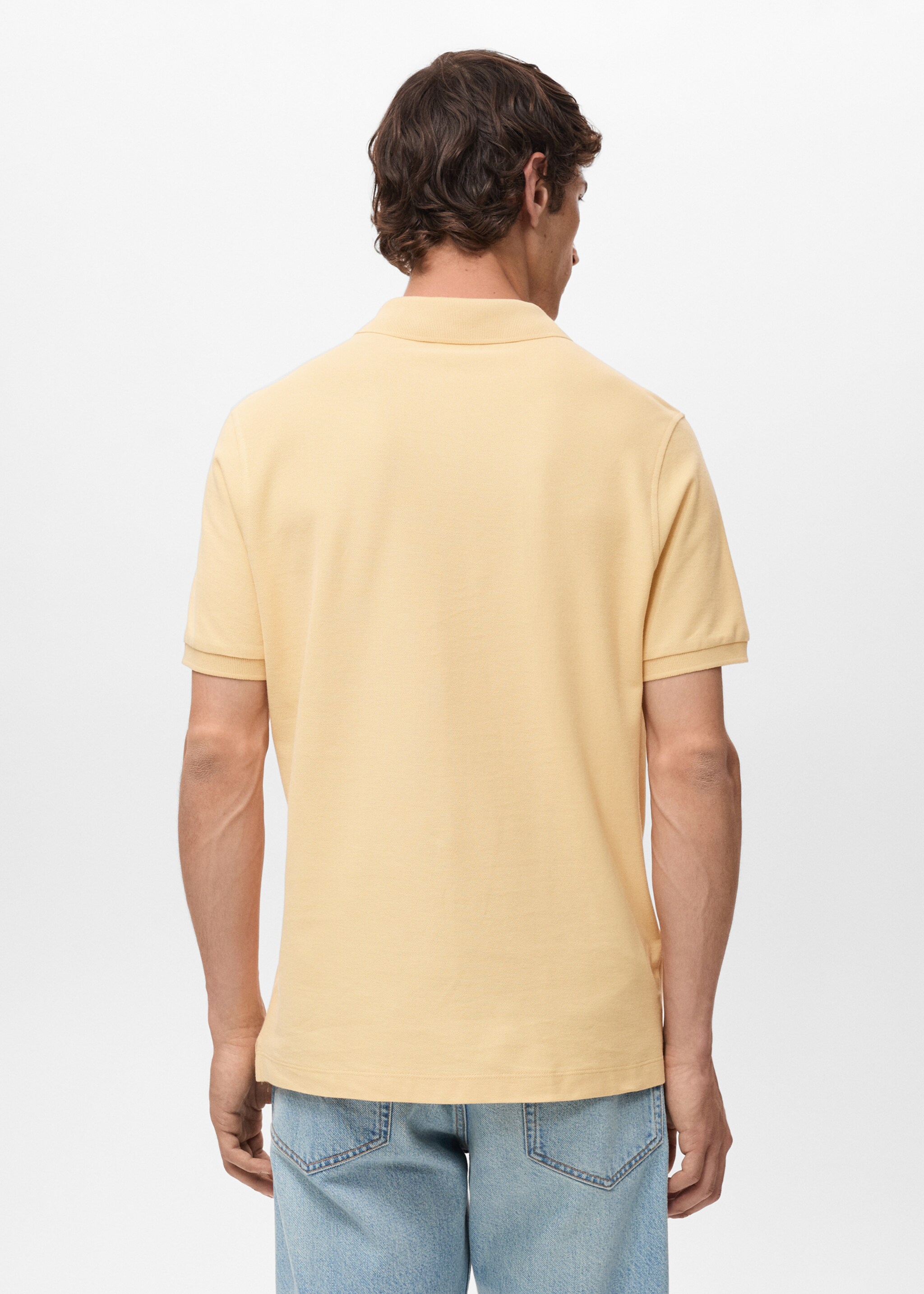Regular-fit cotton piqué polo shirt - Reverse of the article